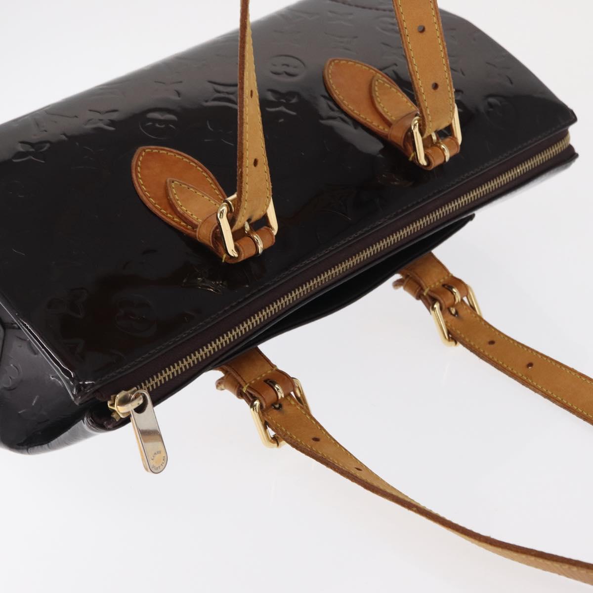LOUIS VUITTON Monogram Vernis Rosewood Avenue Bag Amarante M93510 Auth BA10440
