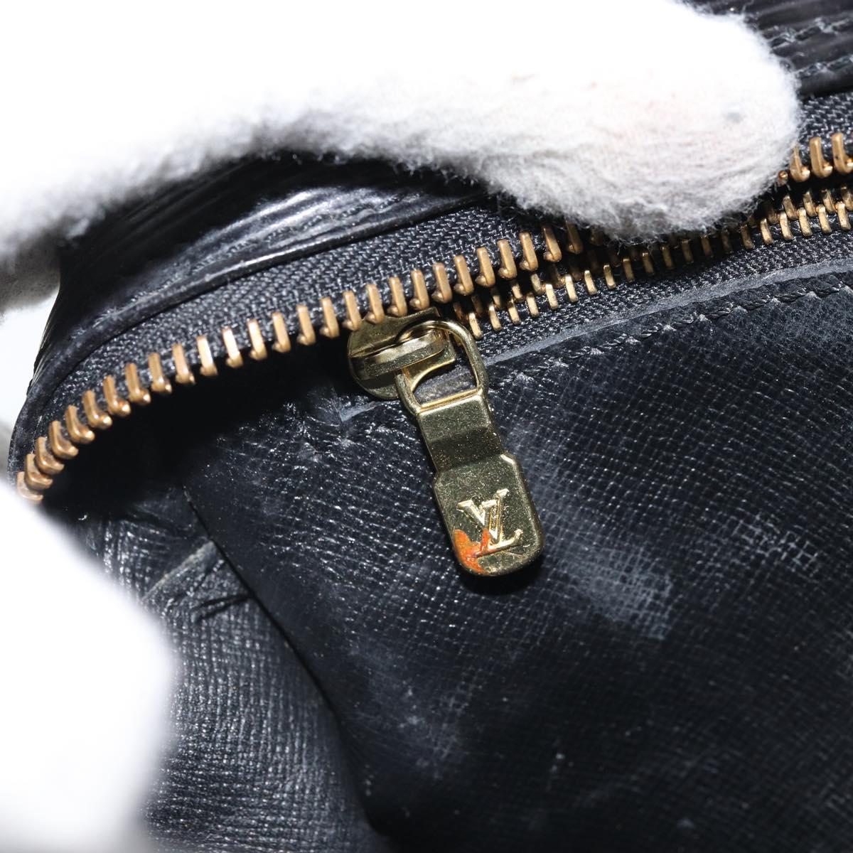 LOUIS VUITTON Epi Jeune Fille MM Shoulder Bag Black M52152 LV Auth BA10442