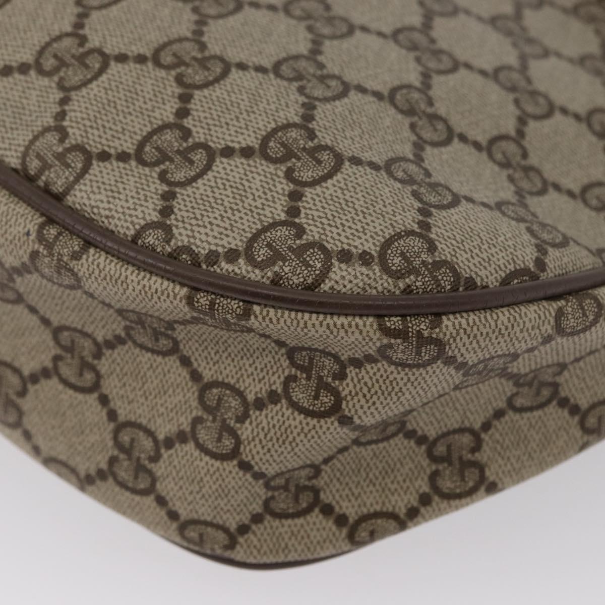 GUCCI GG Supreme Web Sherry Line Bag PVC Beige Gold 10 02 056 Auth BA10446