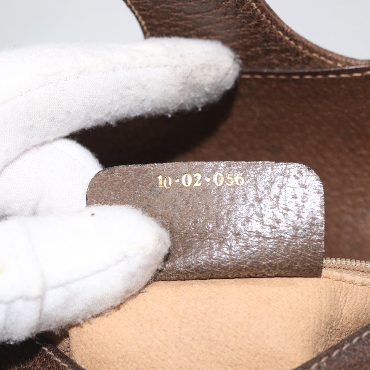 GUCCI GG Supreme Web Sherry Line Bag PVC Beige Gold 10 02 056 Auth BA10446