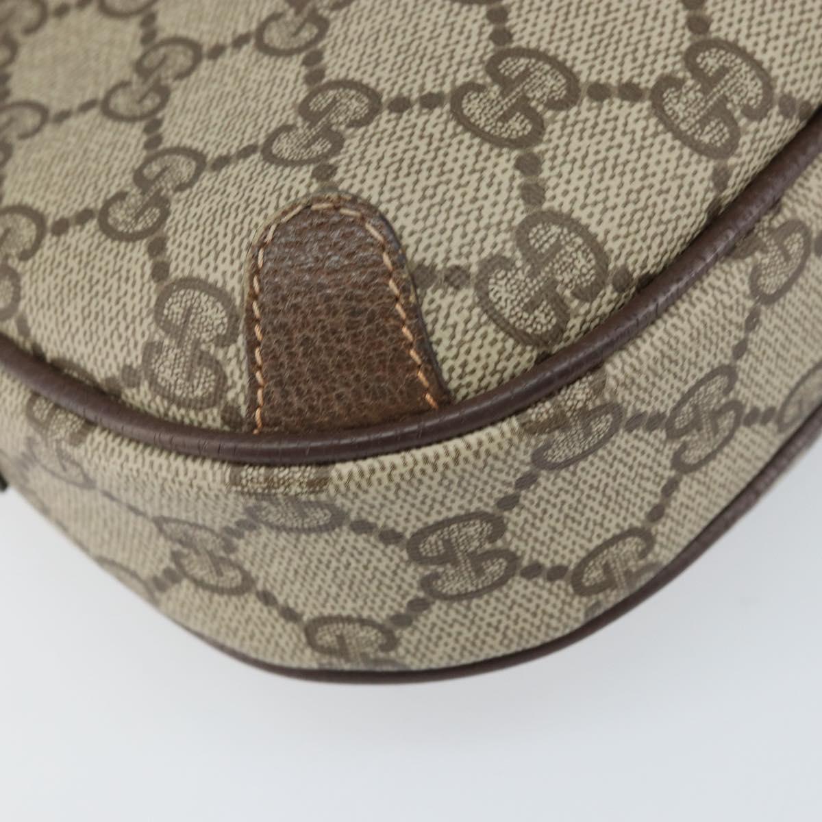 GUCCI GG Supreme Web Sherry Line Bag PVC Beige Gold 89 02 066 Auth BA10448