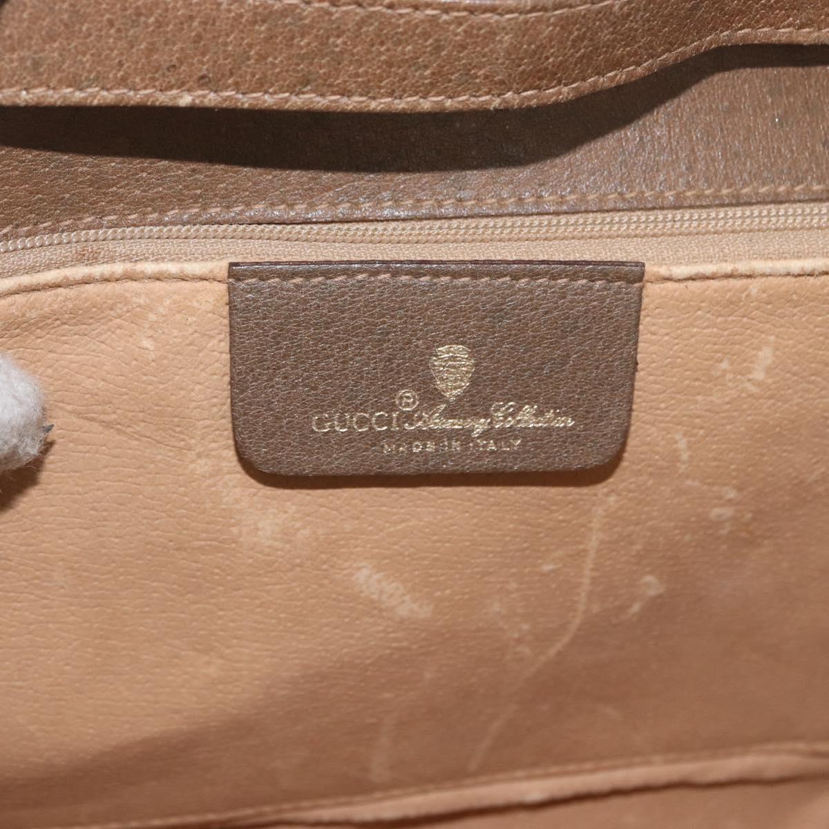 GUCCI GG Supreme Shoulder Bag PVC Beige Gold 904 02 050 Auth BA10453