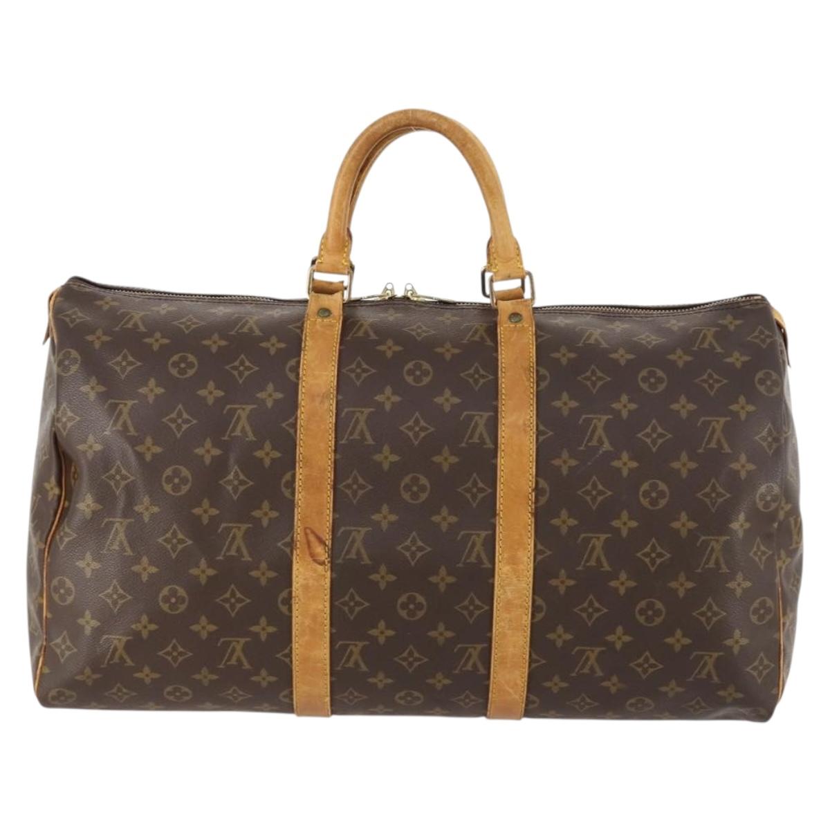 LOUIS VUITTON Monogram Keepall 50 Boston Bag M41426 LV Auth BA10469