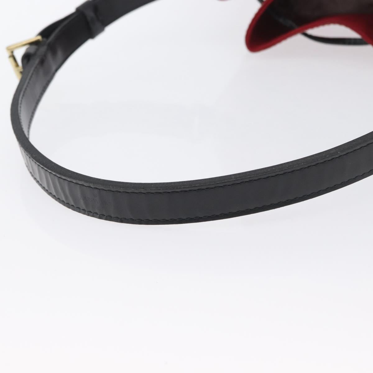LOUIS VUITTON Epi Petit Noe Shoulder Bag Bicolor Black Red M44017 Auth BA10485
