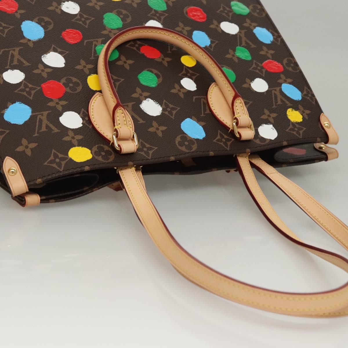 LOUIS VUITTON Monogram Painted Dots On the Go MM Bag M46379 LV Auth BA1048SM
