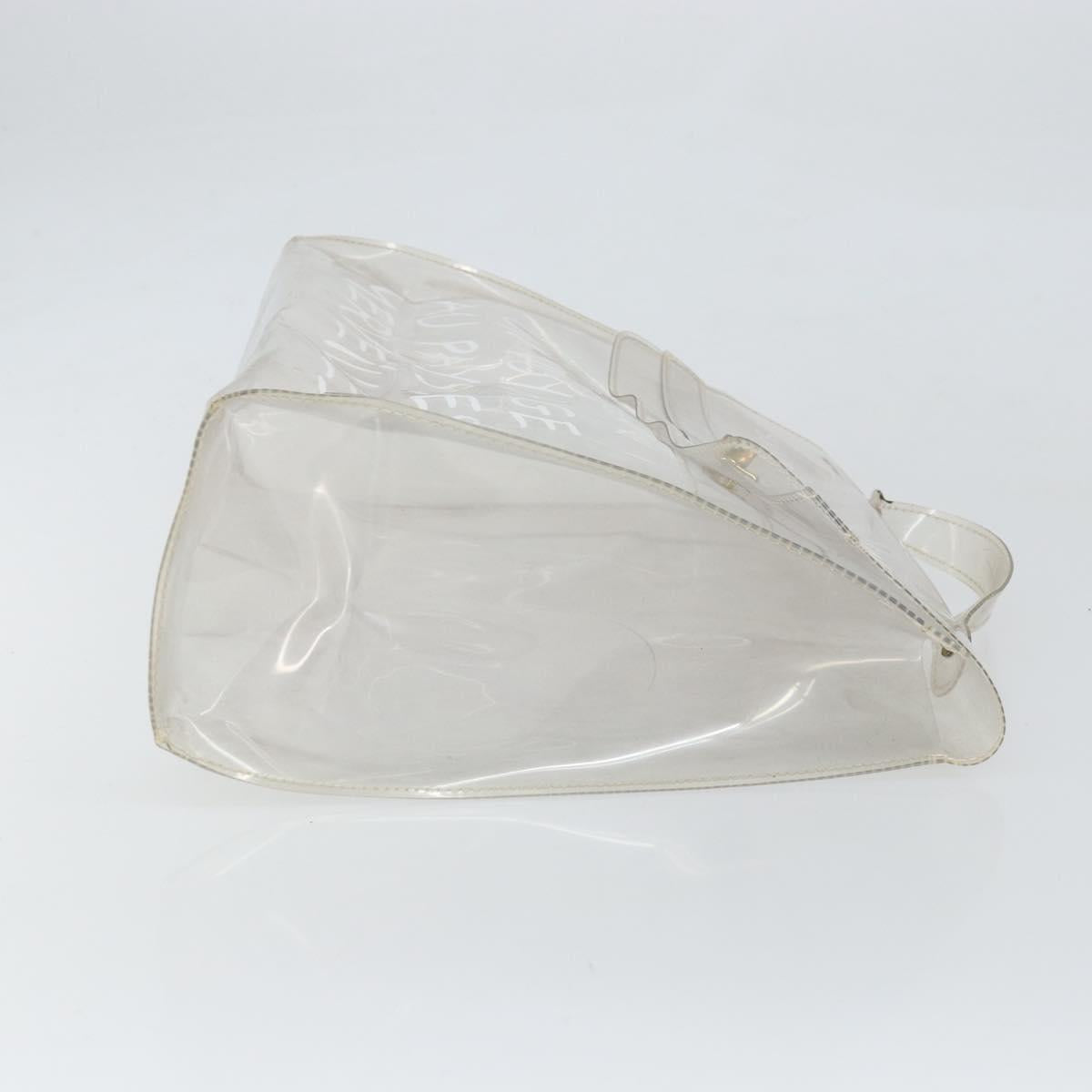 HERMES Vinyl Kelly Hand Bag Vinyl Clear Auth BA10499