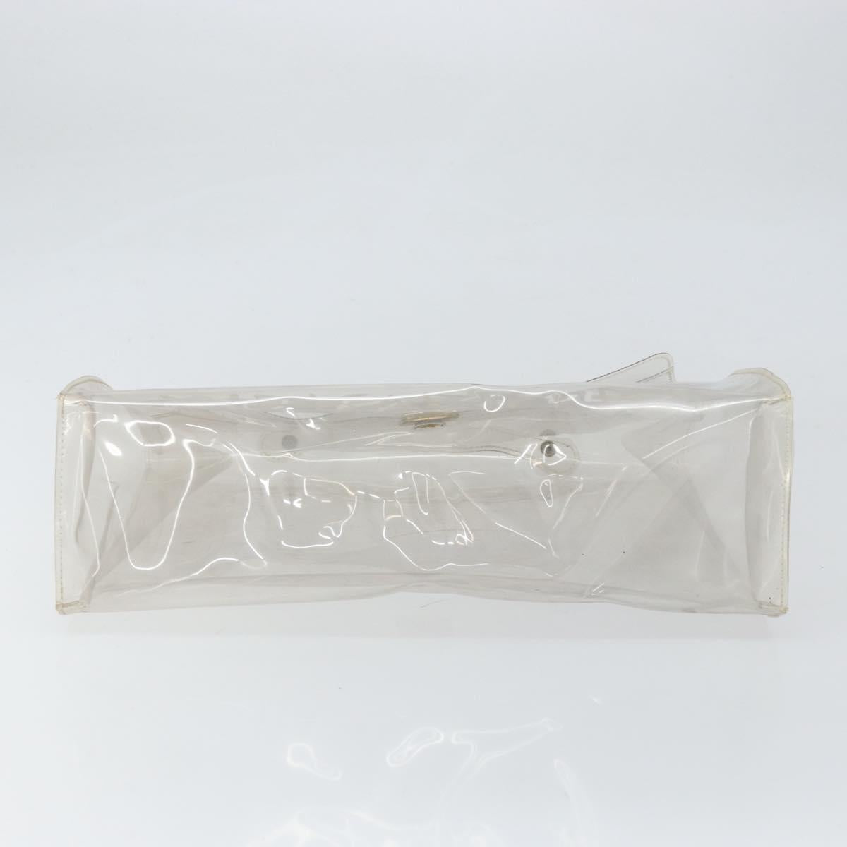 HERMES Vinyl Kelly Hand Bag Vinyl Clear Auth BA10499