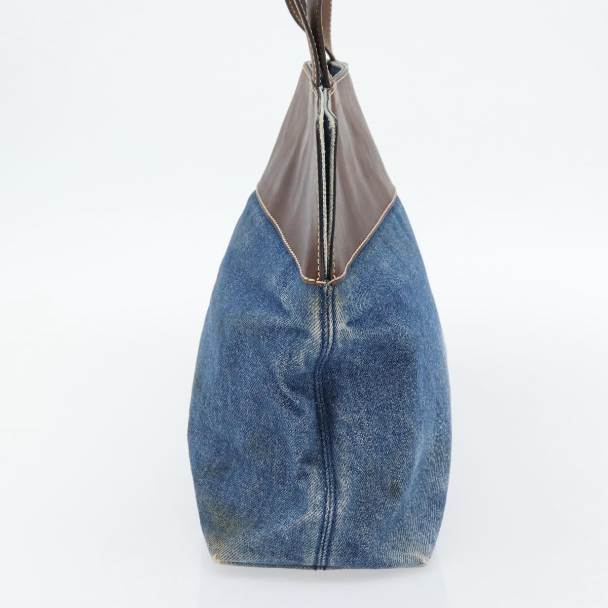 CHANEL Tote Bag Denim Blue CC Auth BA10505