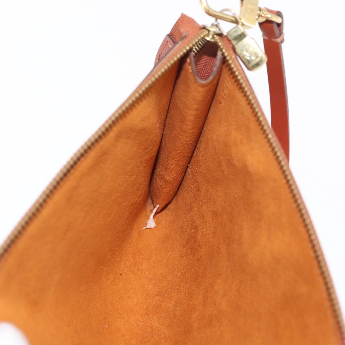 LOUIS VUITTON Epi Pochette Accessoires Pouch Brown M52953 LV Auth BA10518
