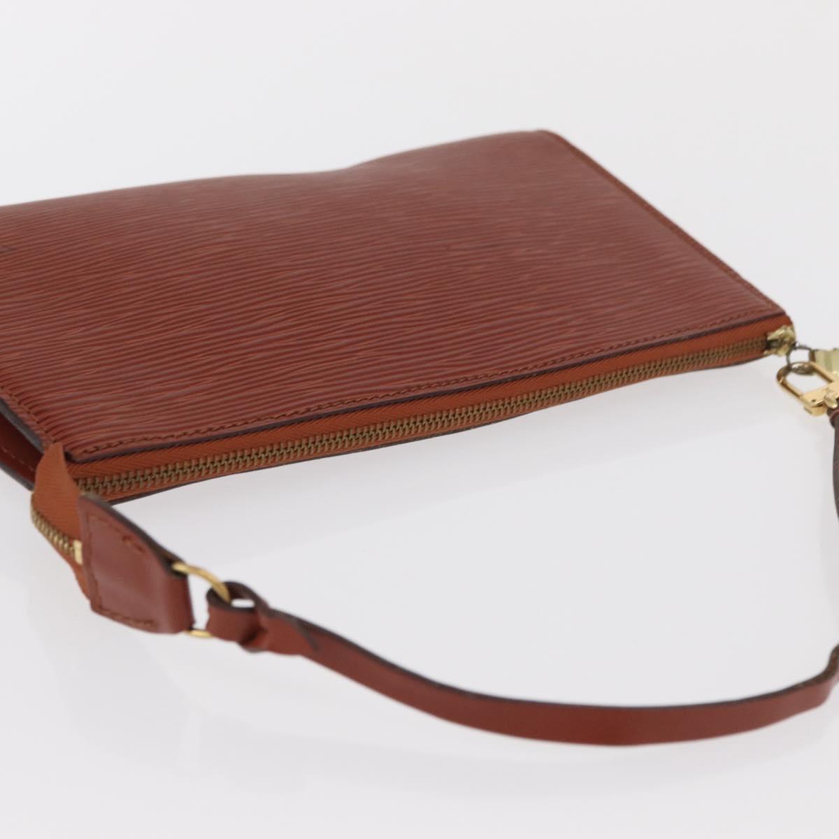 LOUIS VUITTON Epi Pochette Accessoires Pouch Brown M52953 LV Auth BA10518