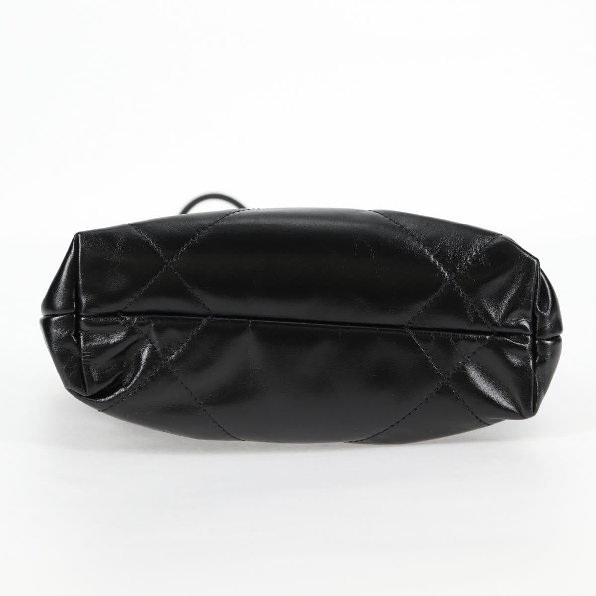 CHANEL Chanel 22 Small Matelasse Chain Bag Lamb Skin 2way Black CC Auth BA1051SM