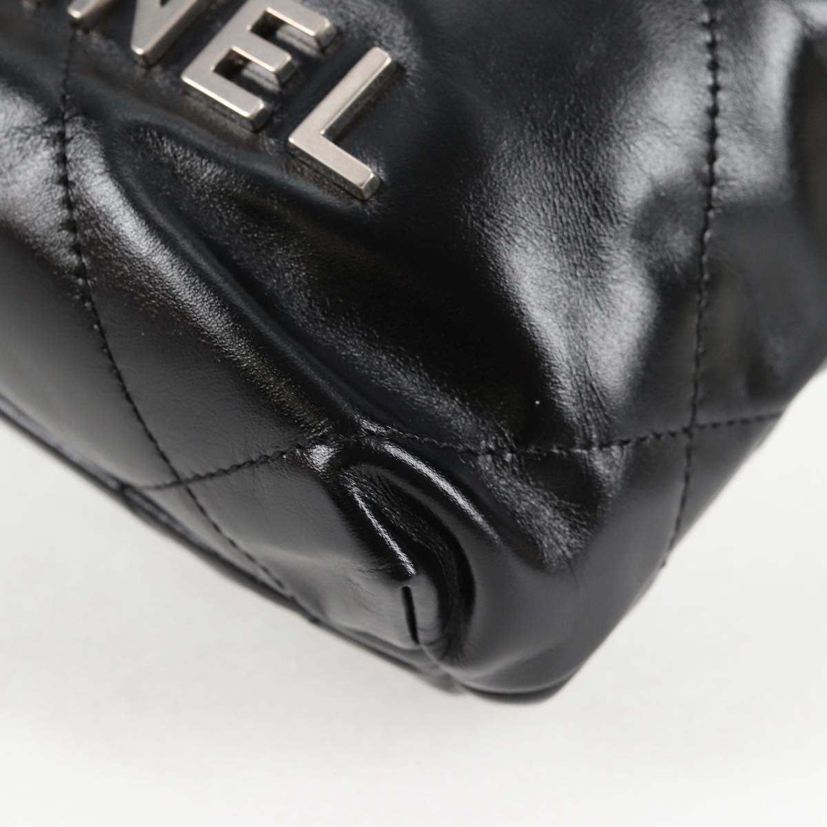 CHANEL Chanel 22 Small Matelasse Chain Bag Lamb Skin 2way Black CC Auth BA1051SM