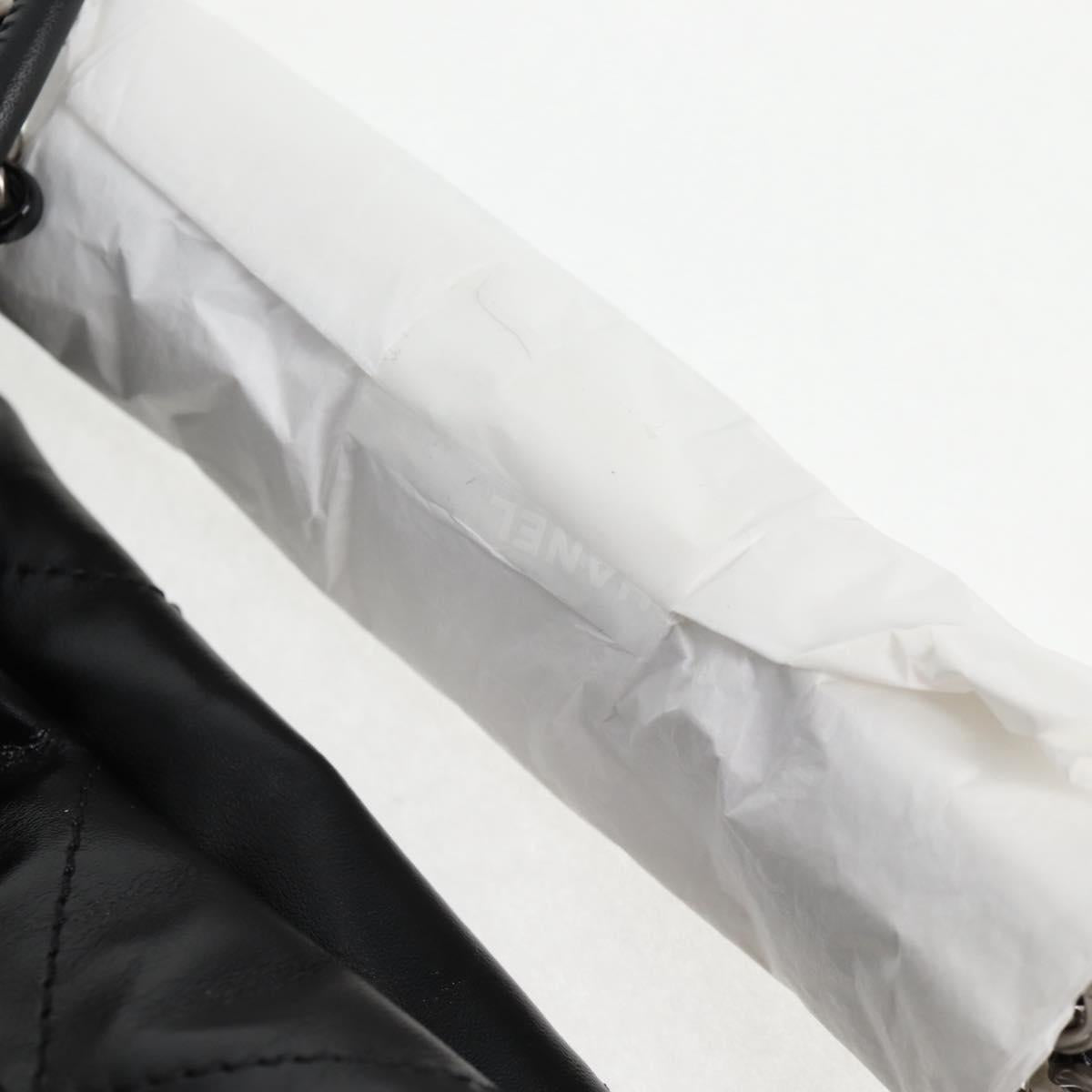 CHANEL Chanel 22 Small Matelasse Chain Bag Lamb Skin 2way Black CC Auth BA1051SM