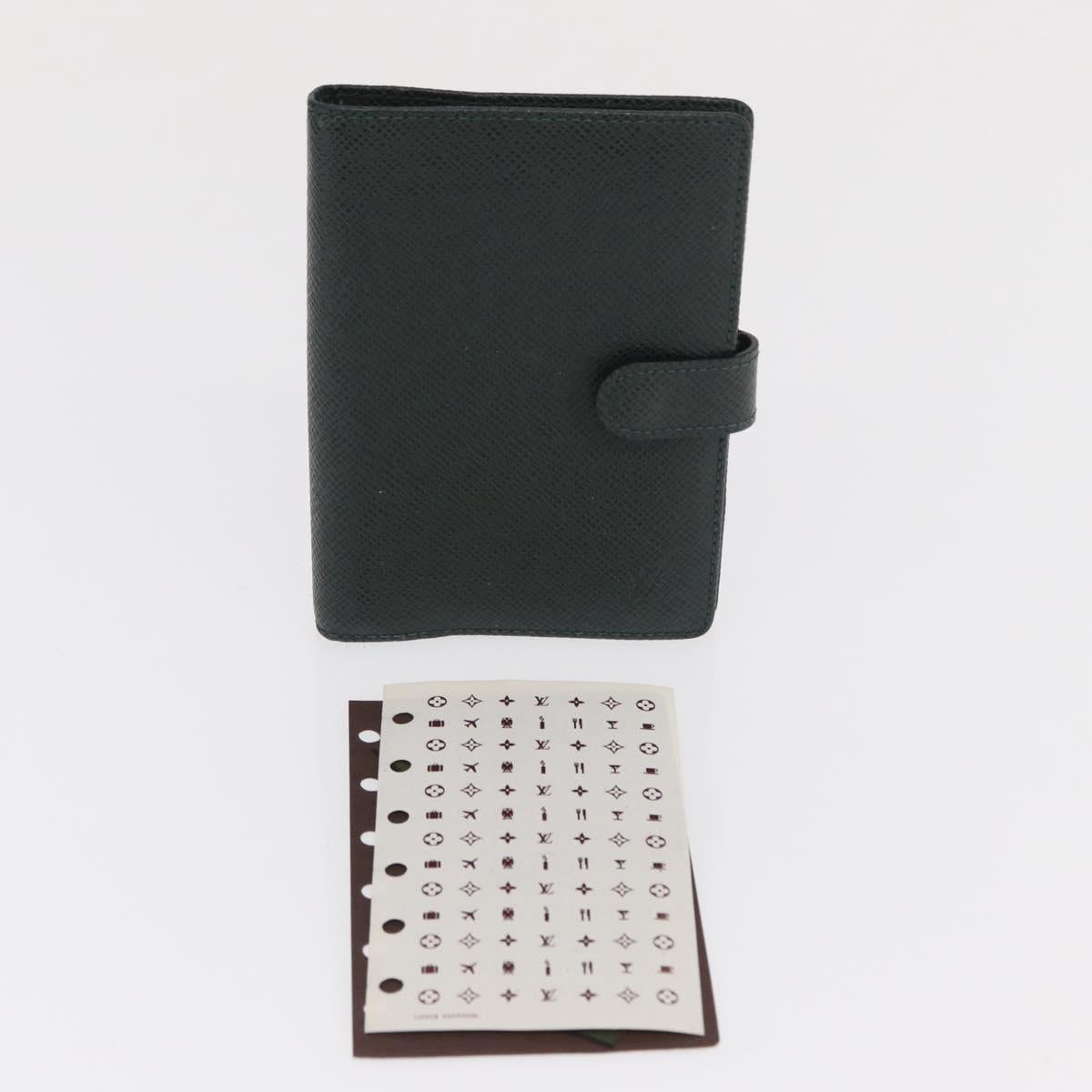 LOUIS VUITTON Taiga Agenda PM Day Planner Cover Epicea R20424 LV Auth BA10520