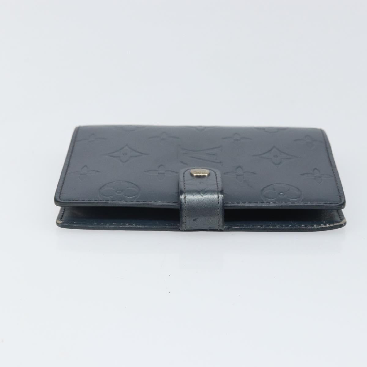 LOUIS VUITTON MonogramMat Agenda PM Day Planner Cover Blue R20935 Auth BA10521