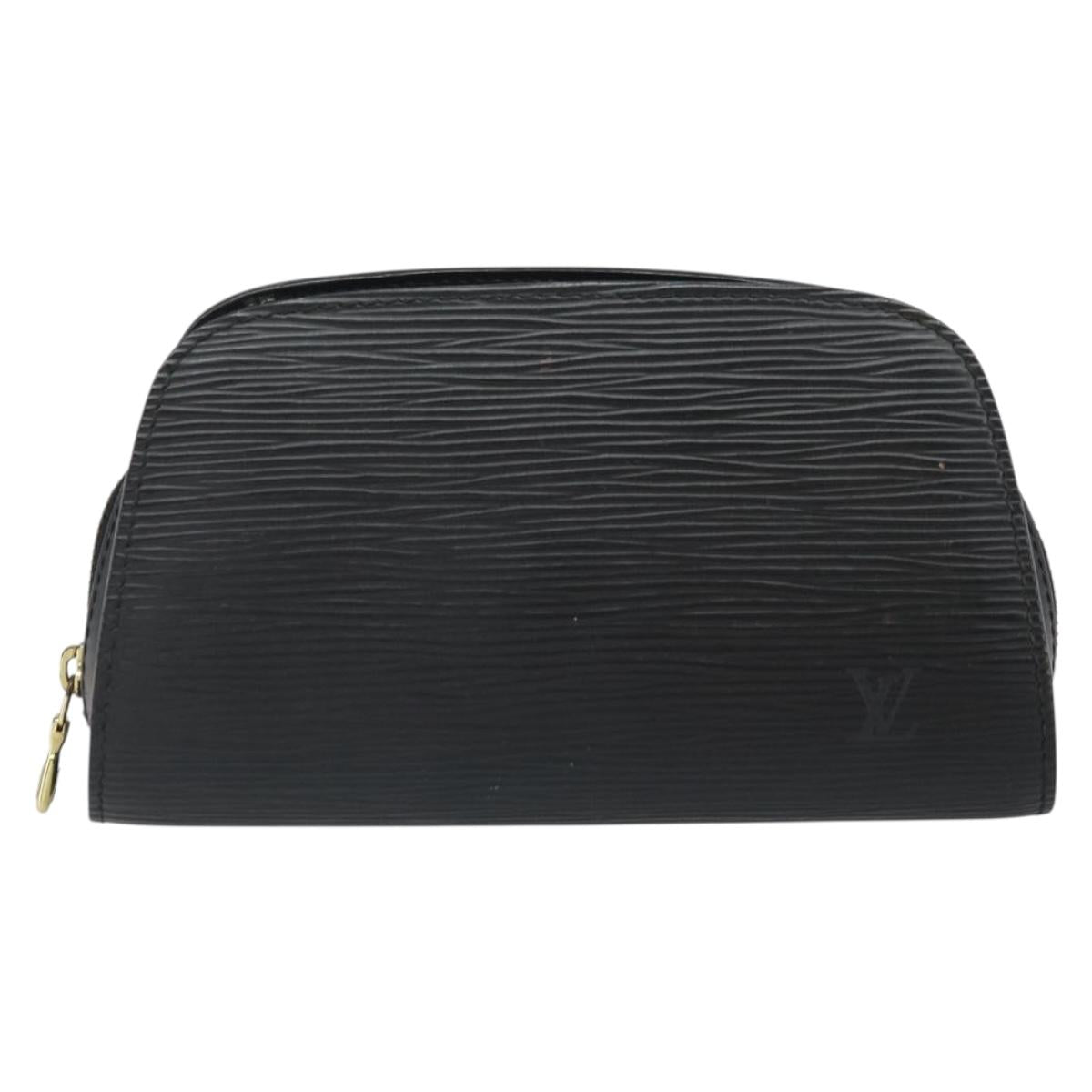 LOUIS VUITTON Epi Dauphine PM Pouch Black M48442 LV Auth BA10523