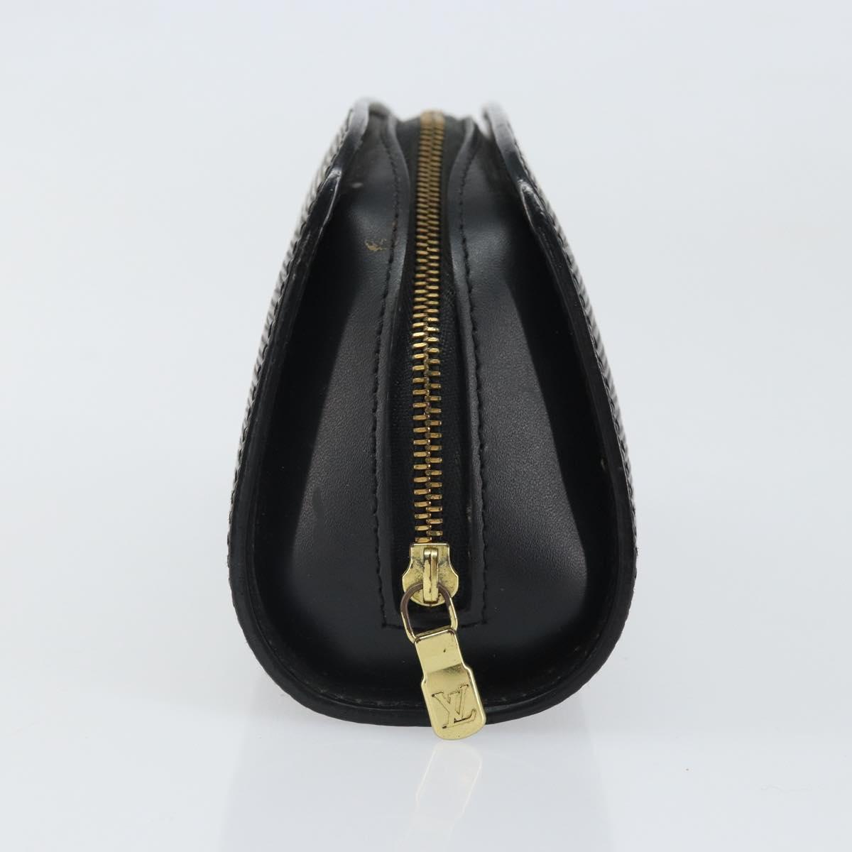 LOUIS VUITTON Epi Dauphine PM Pouch Black M48442 LV Auth BA10523