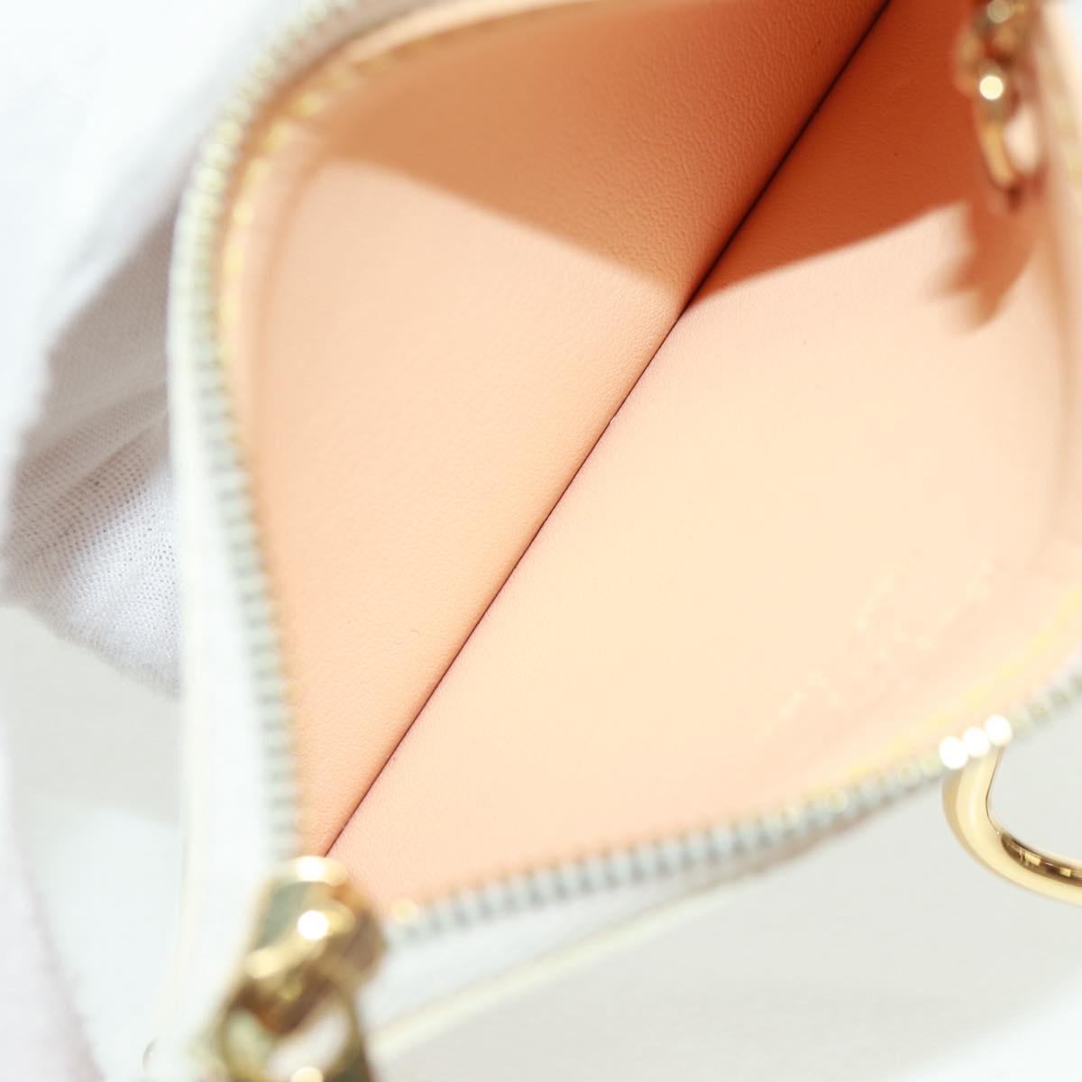 LOUIS VUITTON Multicolor Pochette Cles Coin Purse White M92655 Auth BA10525SAV
