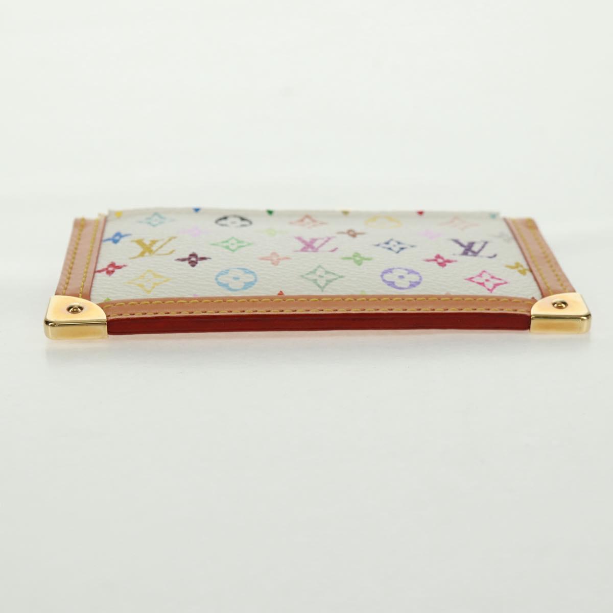 LOUIS VUITTON Multicolor Pochette Cles Coin Purse White M92655 Auth BA10525SAV