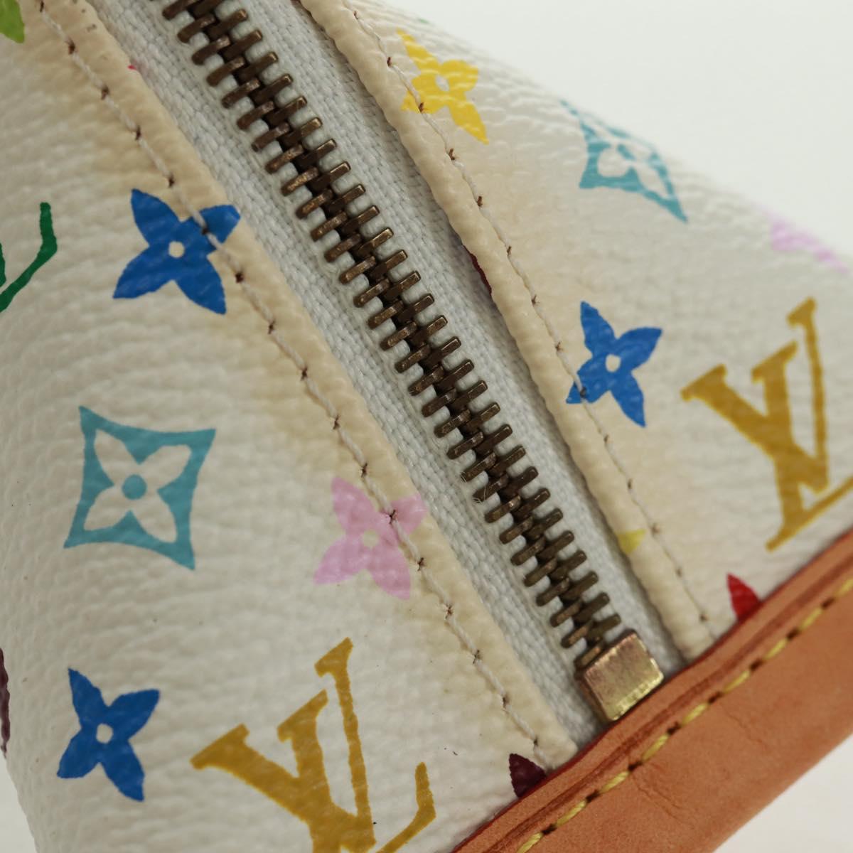 LOUIS VUITTON Monogram Multicolor Berlango Coin Purse White M58028 Auth BA10526V