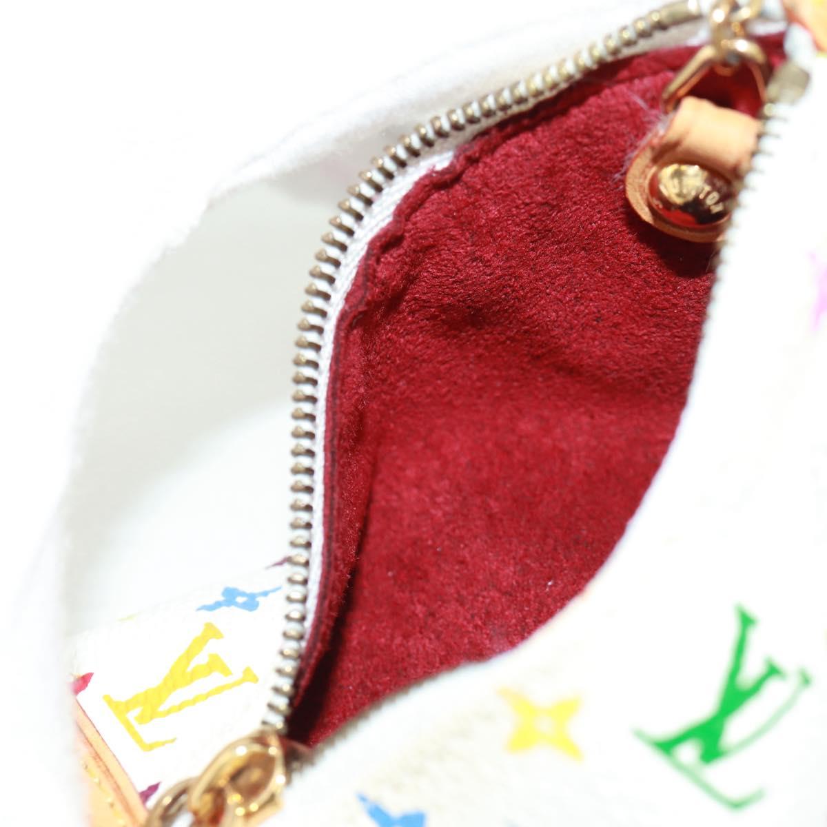 LOUIS VUITTON Monogram Multicolor Berlango Coin Purse White M58028 Auth BA10526V