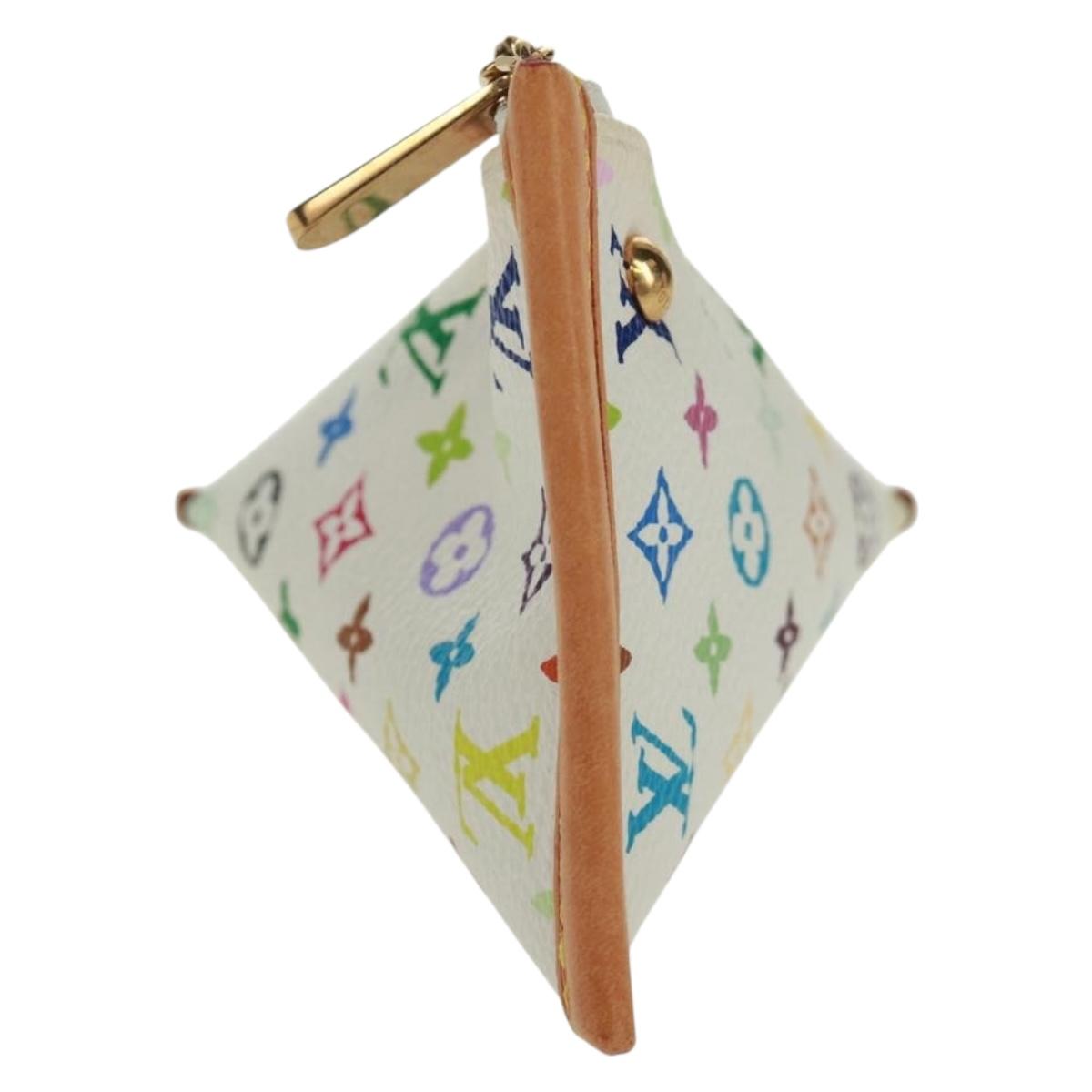 LOUIS VUITTON Monogram Multicolor Berlango Coin Purse White M58028 Auth BA10526V