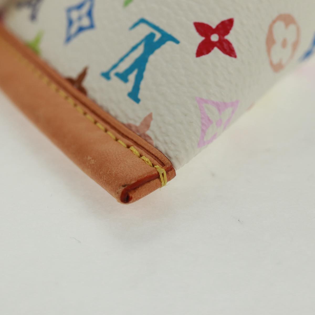 LOUIS VUITTON Monogram Multicolor Berlango Coin Purse White M58028 Auth BA10526V
