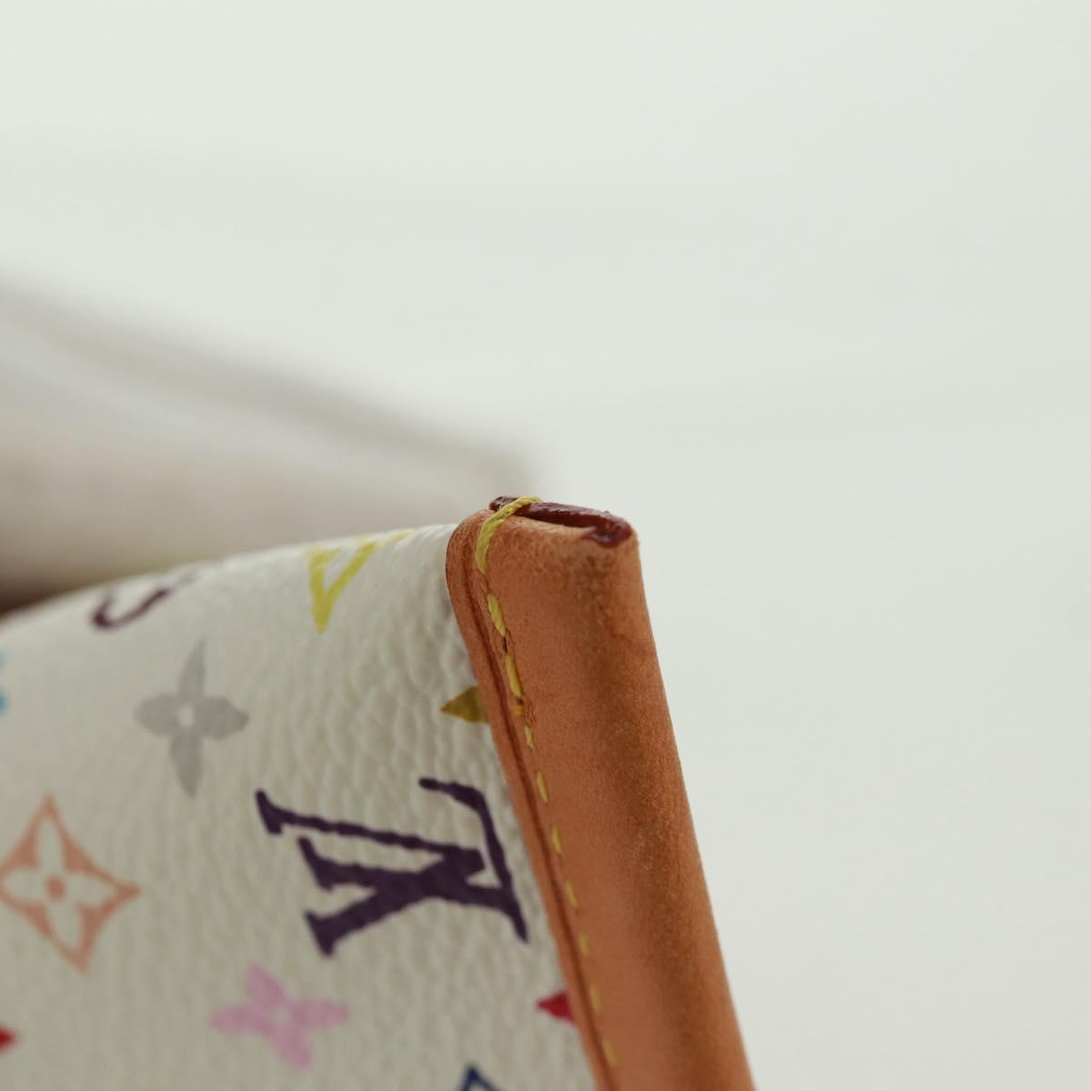 LOUIS VUITTON Monogram Multicolor Berlango Coin Purse White M58028 Auth BA10526V