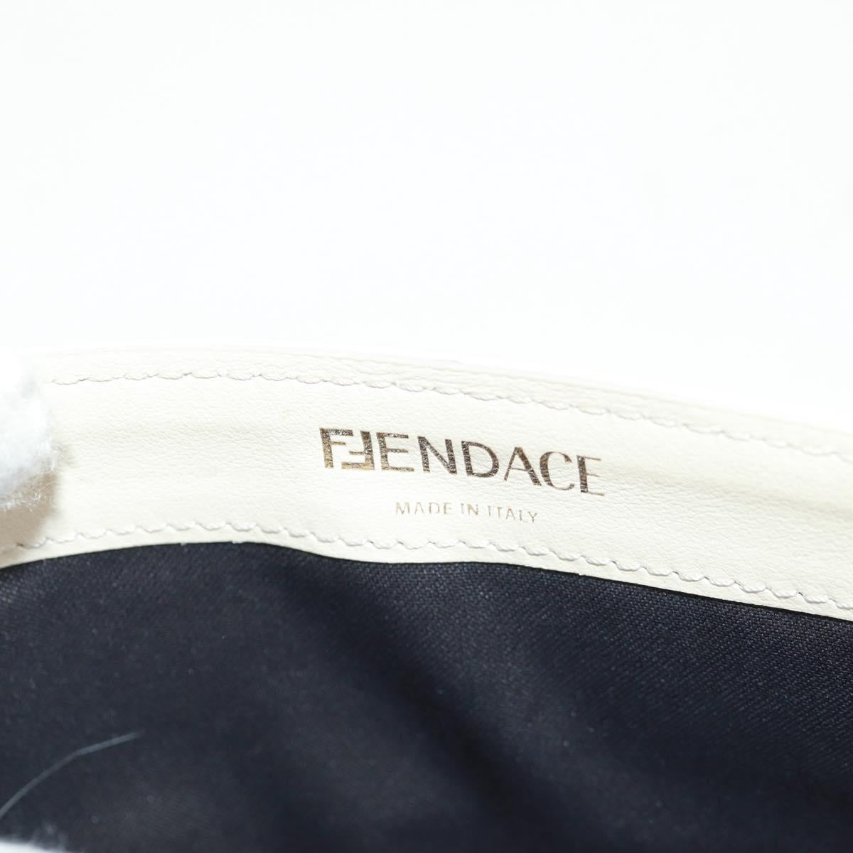 FENDI Chain Wallet Fendace Versace Collaboration PVC Pink Gold Auth BA10530SAV
