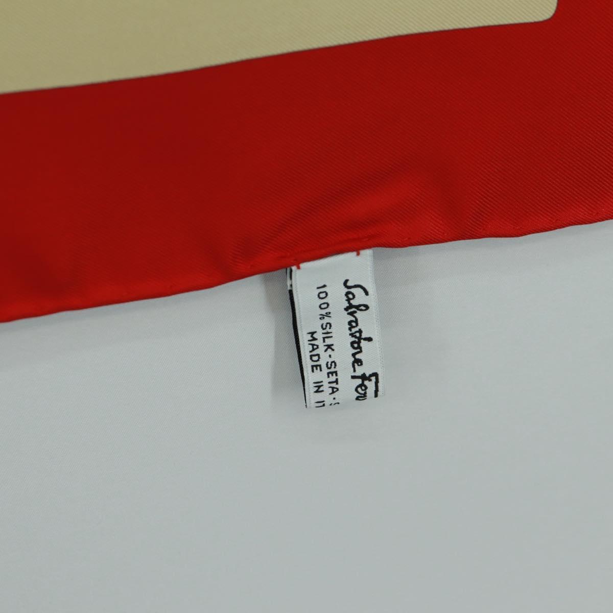 Salvatore Ferragamo Scarf Silk Red Auth BA10535V