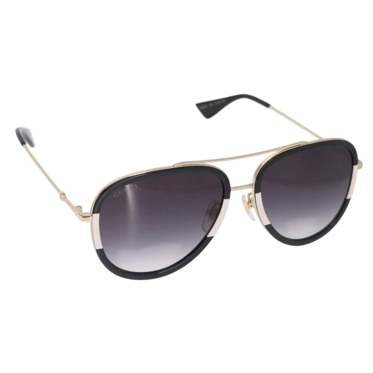 GUCCI Sunglasses metal Black Auth BA10537V