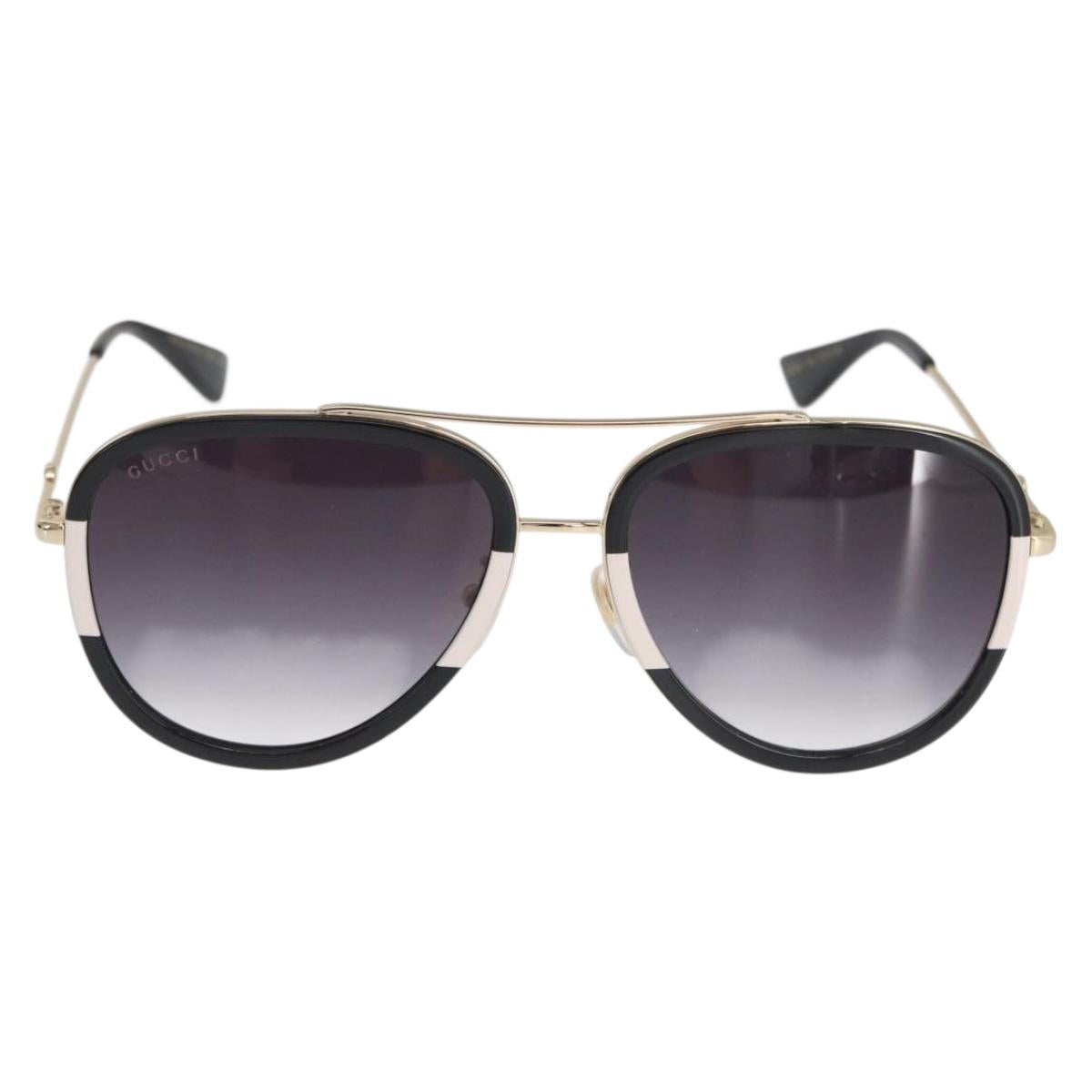 GUCCI Sunglasses metal Black Auth BA10537V