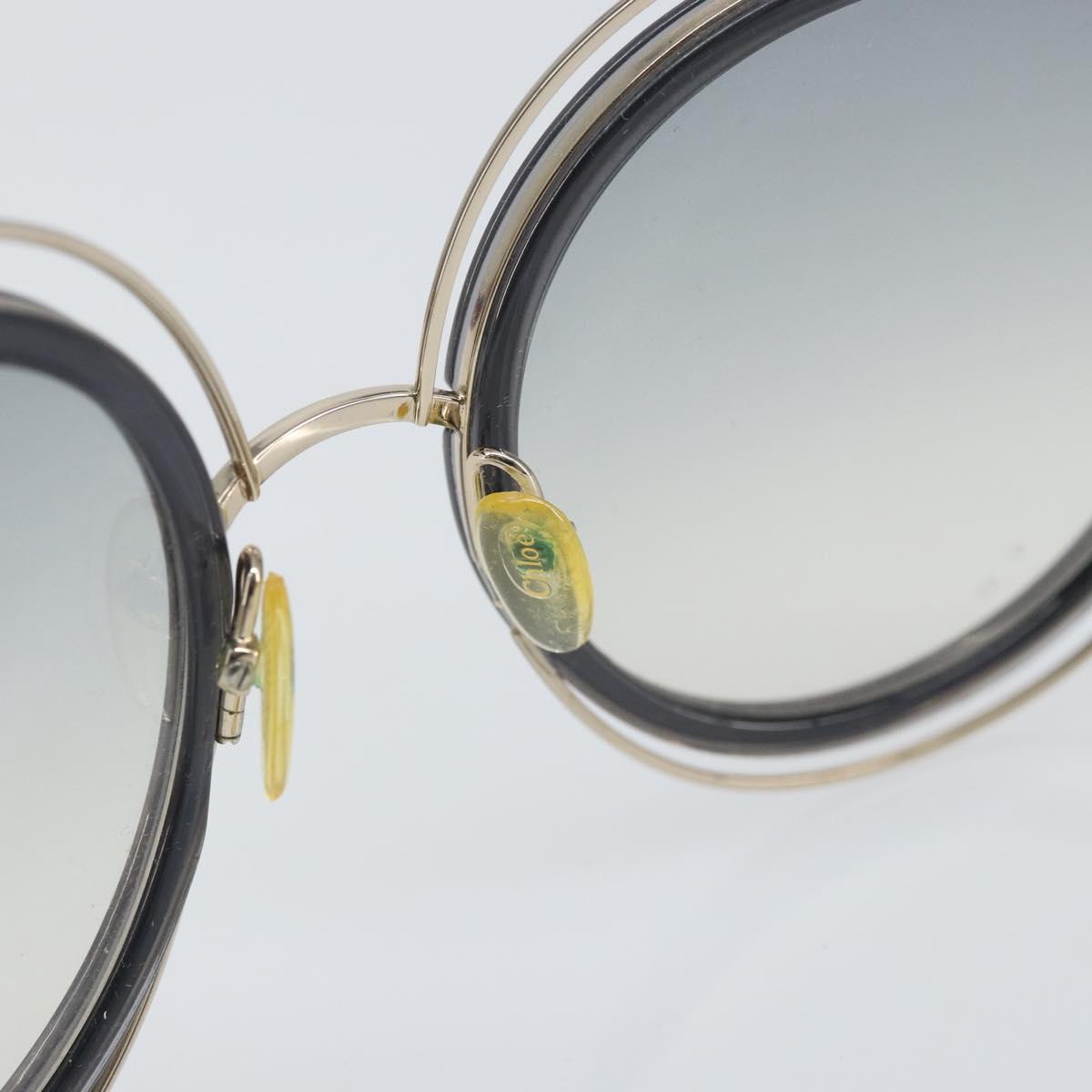 Chloe Sunglasses metal Black Auth BA10541
