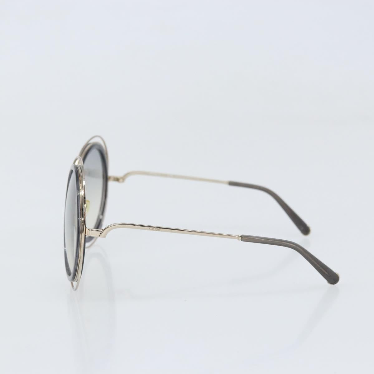 Chloe Sunglasses metal Black Auth BA10541