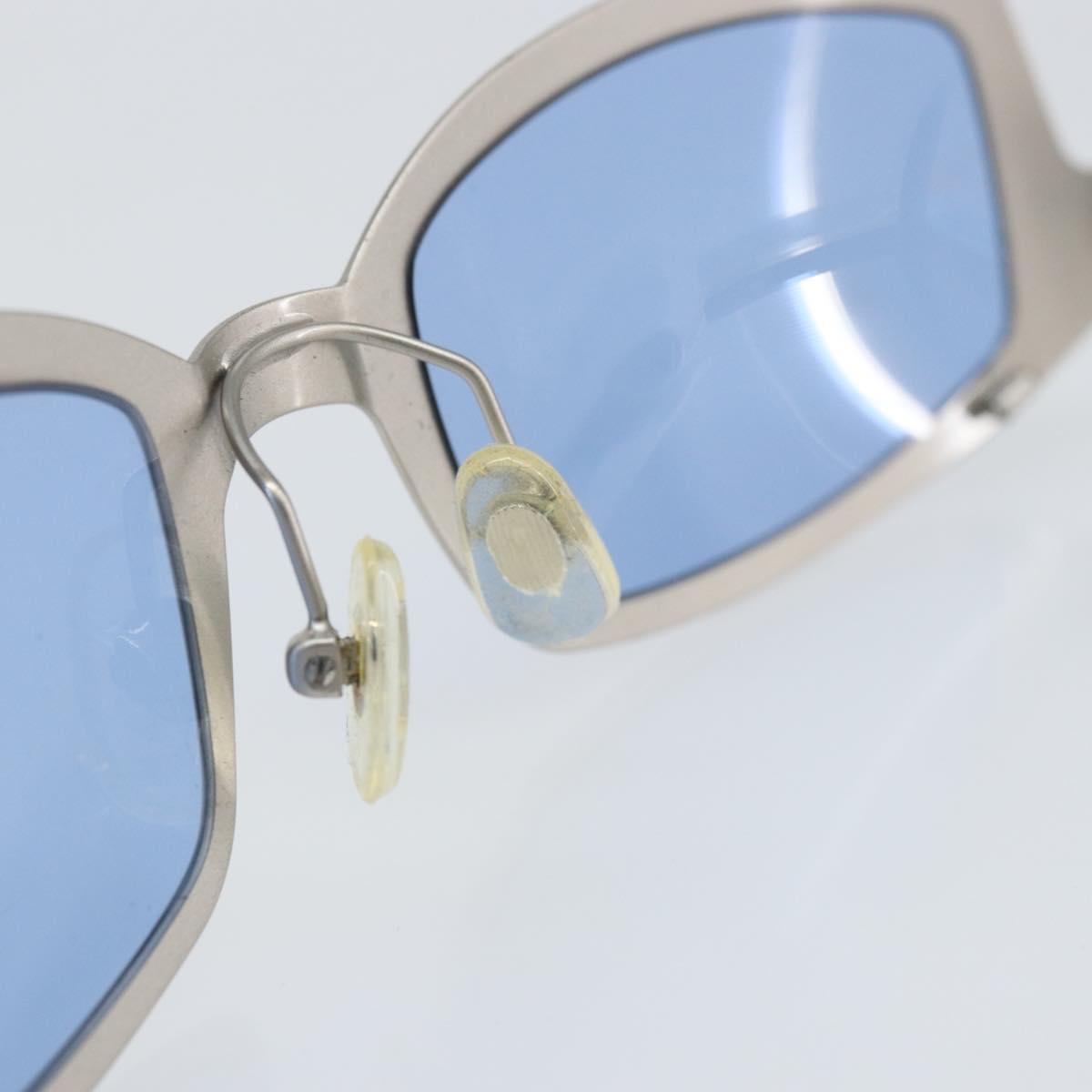CHANEL Sunglasses metal Blue CC Auth BA10546
