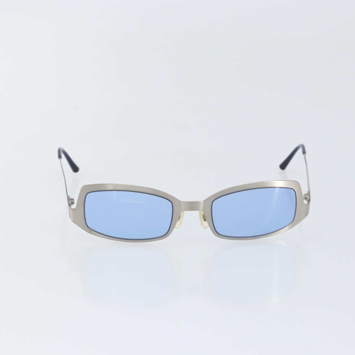 CHANEL Sunglasses metal Blue CC Auth BA10546