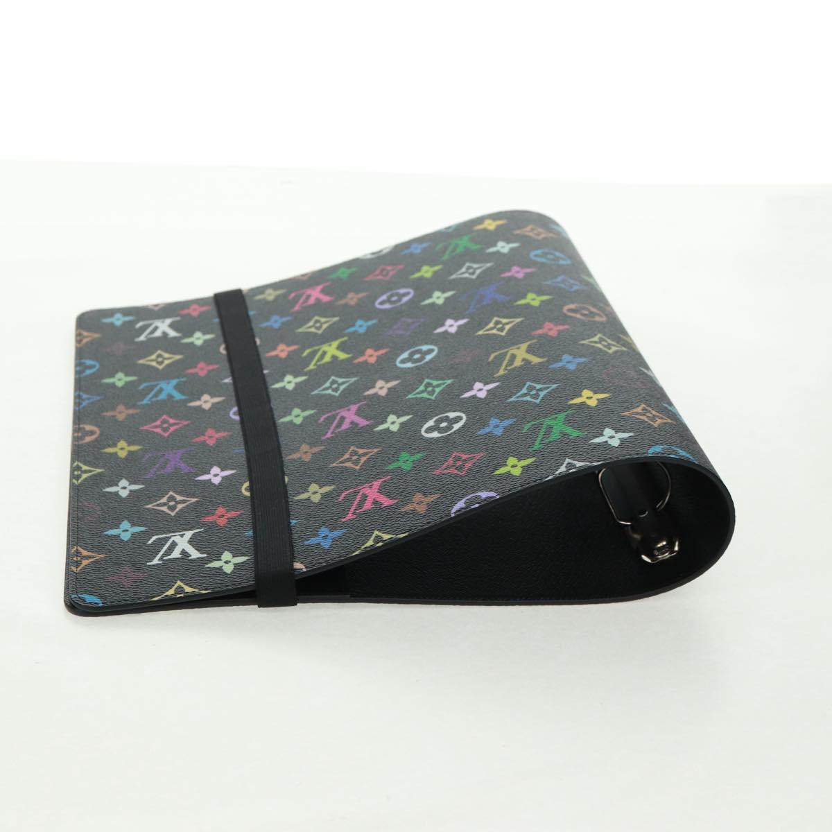 LOUIS VUITTON Multicolor Binder Black LV Auth BA10558SM