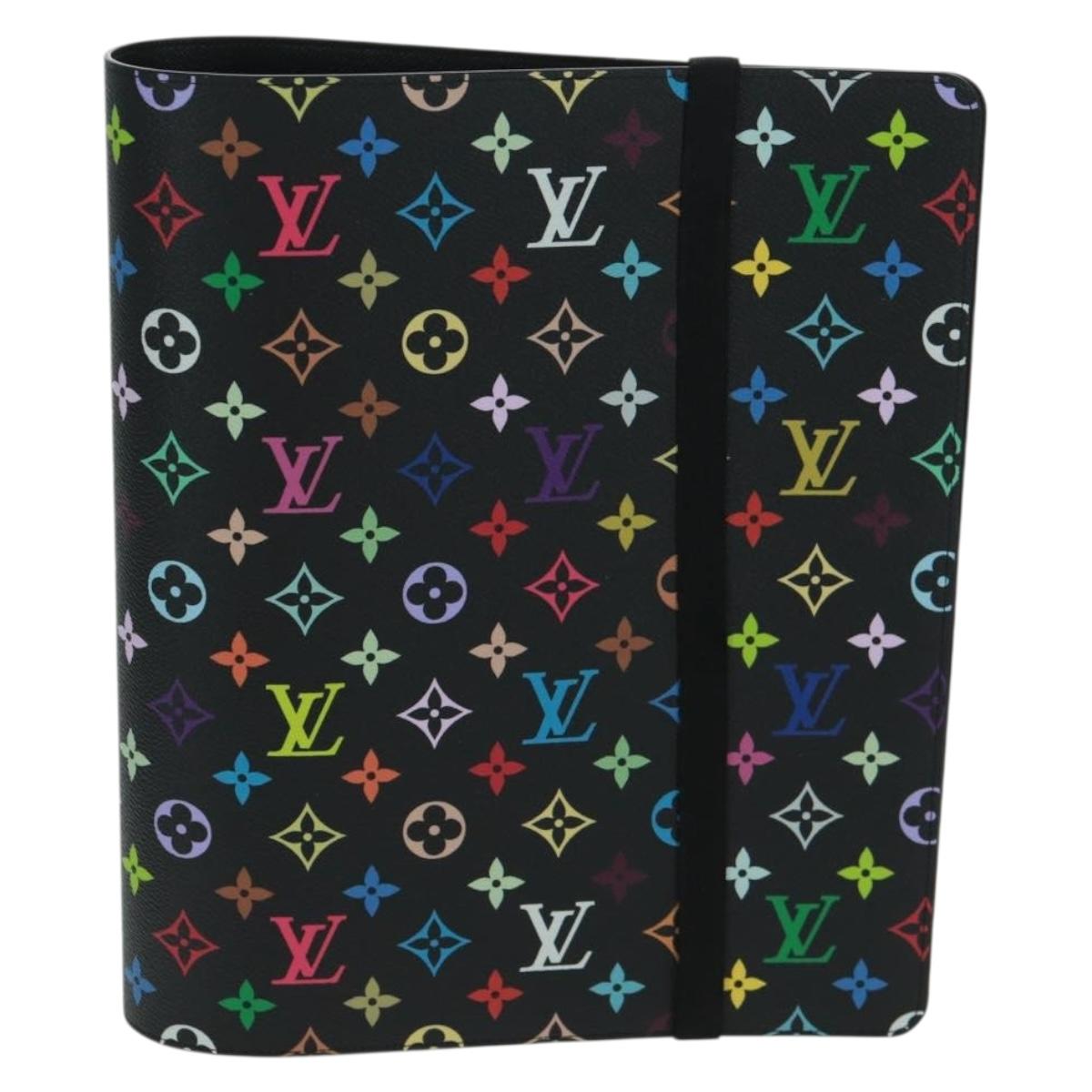 LOUIS VUITTON Multicolor Binder Black LV Auth BA10559SM
