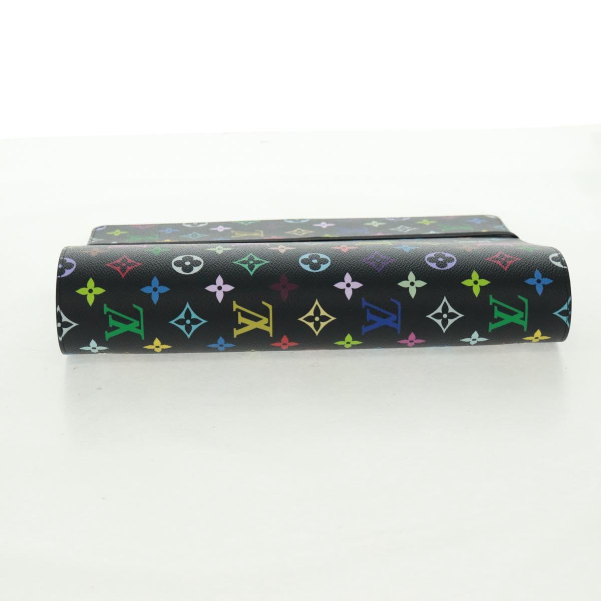 LOUIS VUITTON Multicolor Binder Black LV Auth BA10559SM