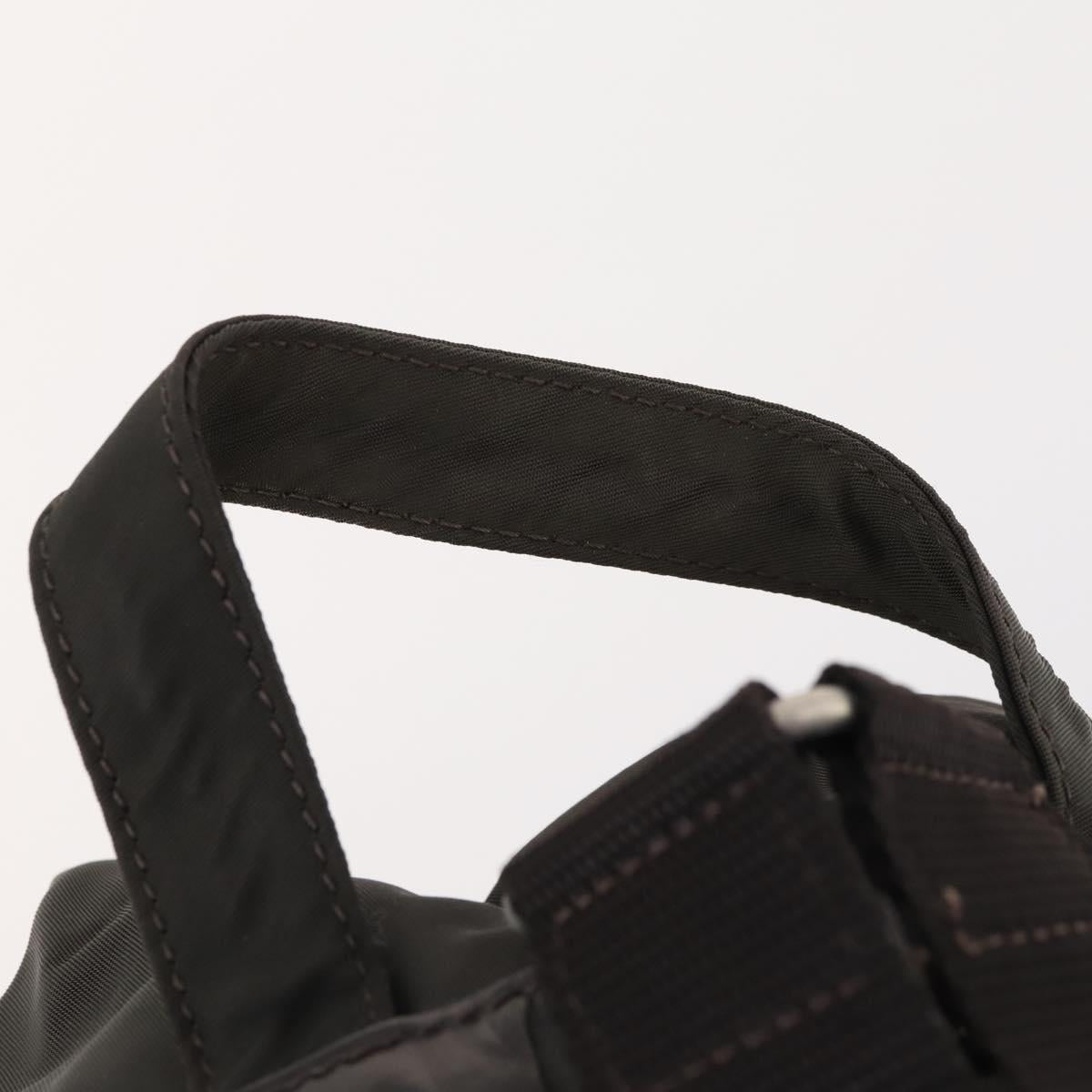 PRADA Backpack Nylon Gray Silver Auth BA10561