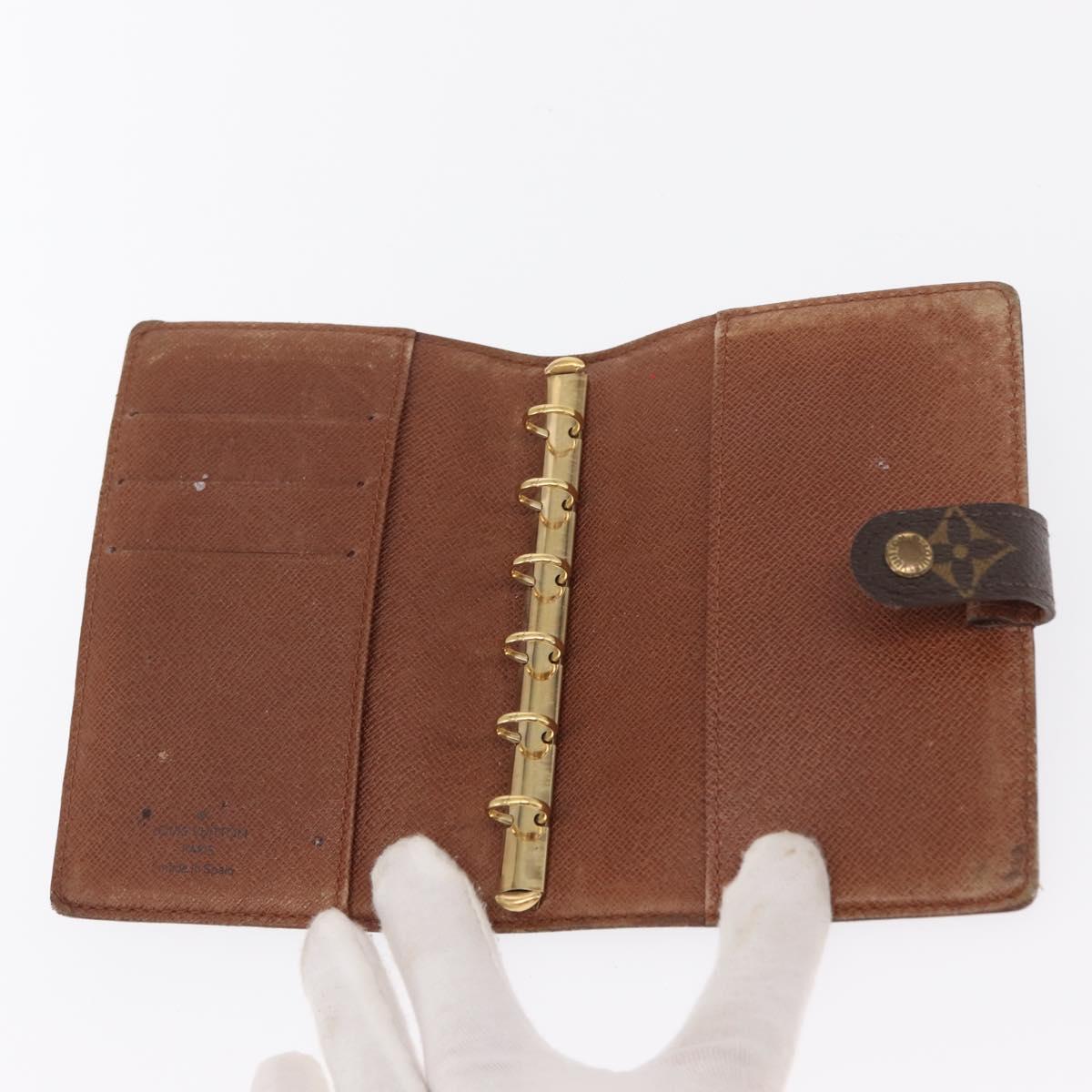 LOUIS VUITTON Monogram Agenda PM Day Planner Cover R20005 LV Auth BA10571