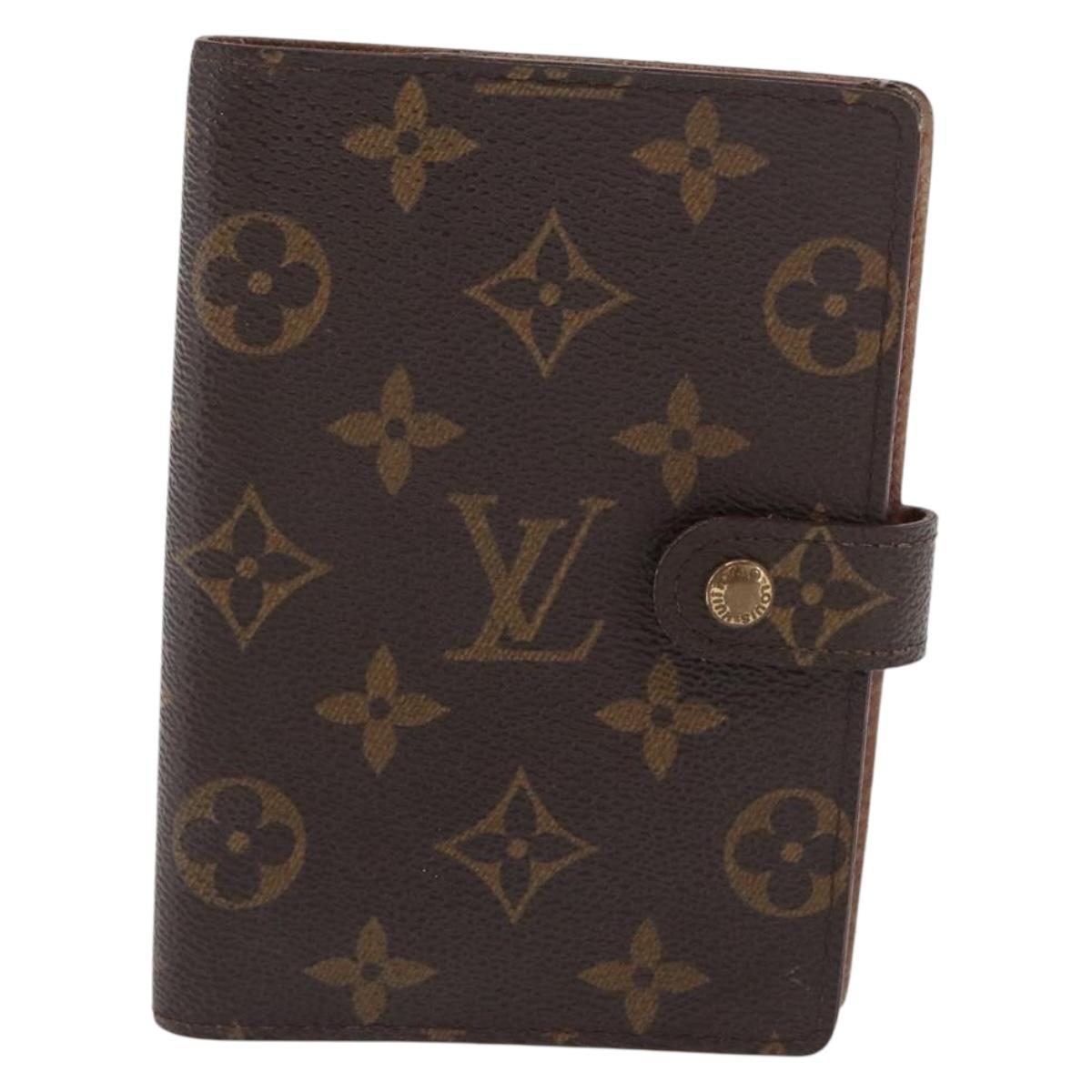 LOUIS VUITTON Monogram Agenda PM Day Planner Cover R20005 LV Auth BA10571