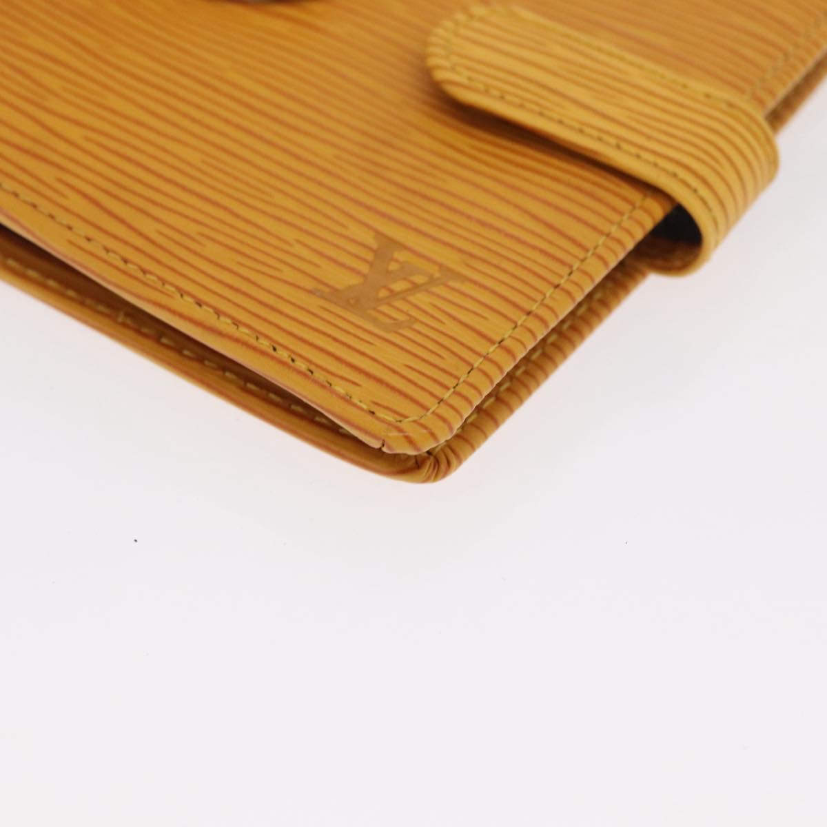 LOUIS VUITTON Epi Porte Billets Compact Bifold Wallet Yellow M63559 Auth BA10574