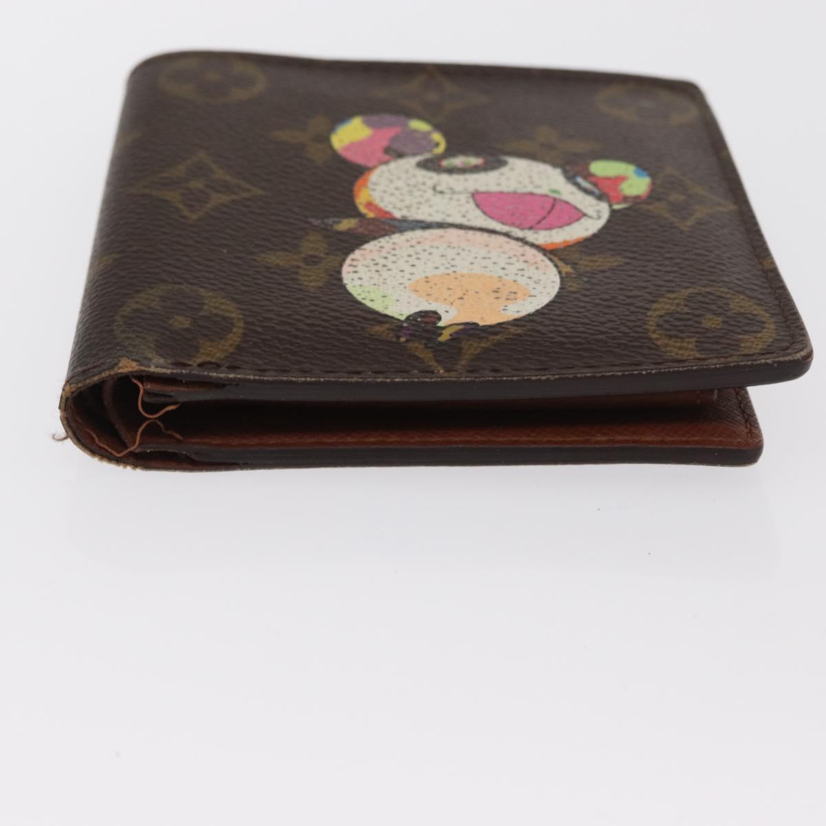 LOUIS VUITTON Monogram Panda Portefeuille Marco Wallet M61666 LV Auth BA10575