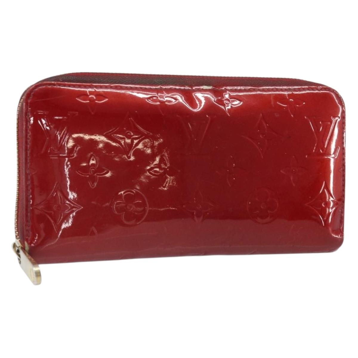 LOUIS VUITTON Vernis Zippy Wallet Wallet Pomme D'amour M91981 LV Auth BA10580