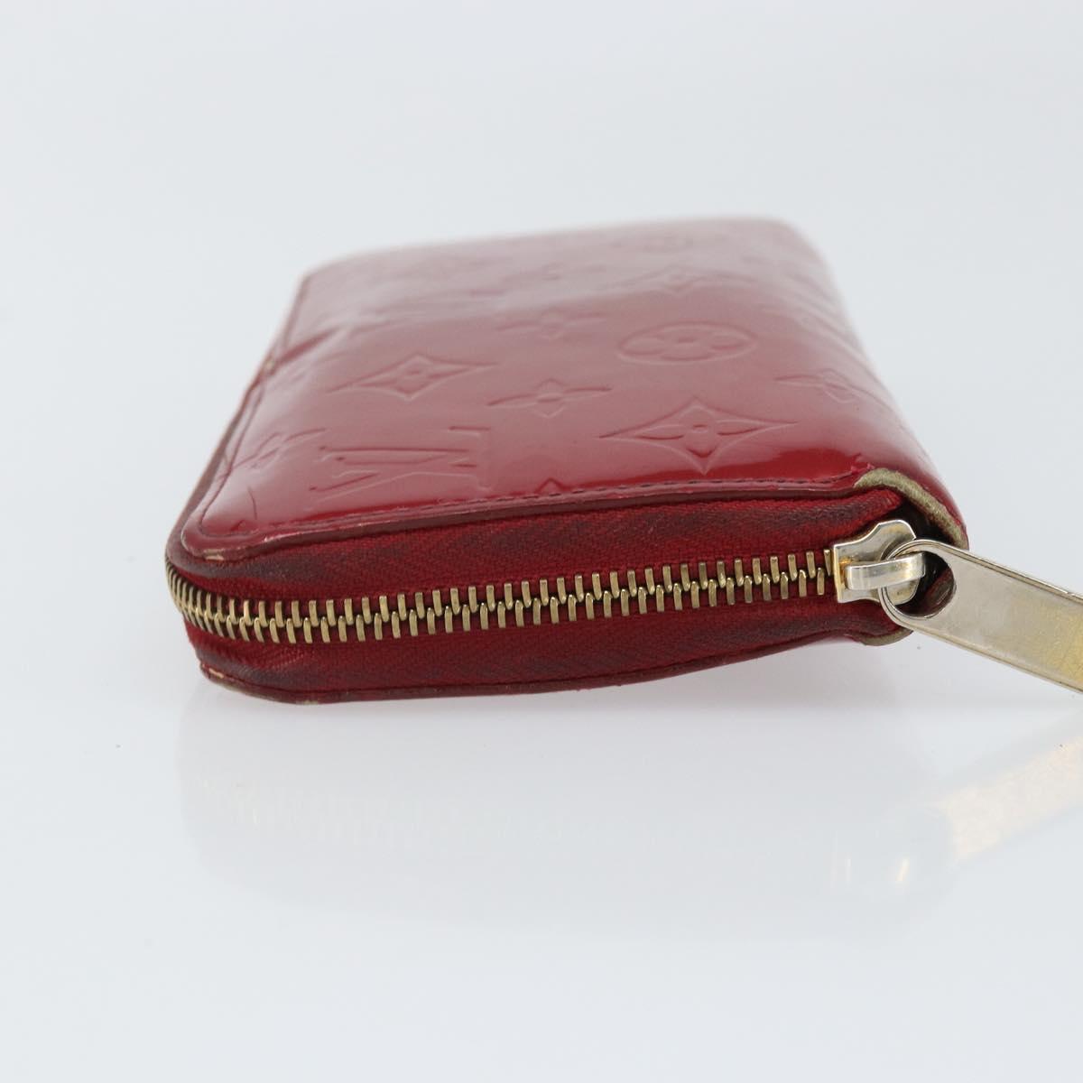 LOUIS VUITTON Vernis Zippy Wallet Wallet Pomme D'amour M91981 LV Auth BA10580