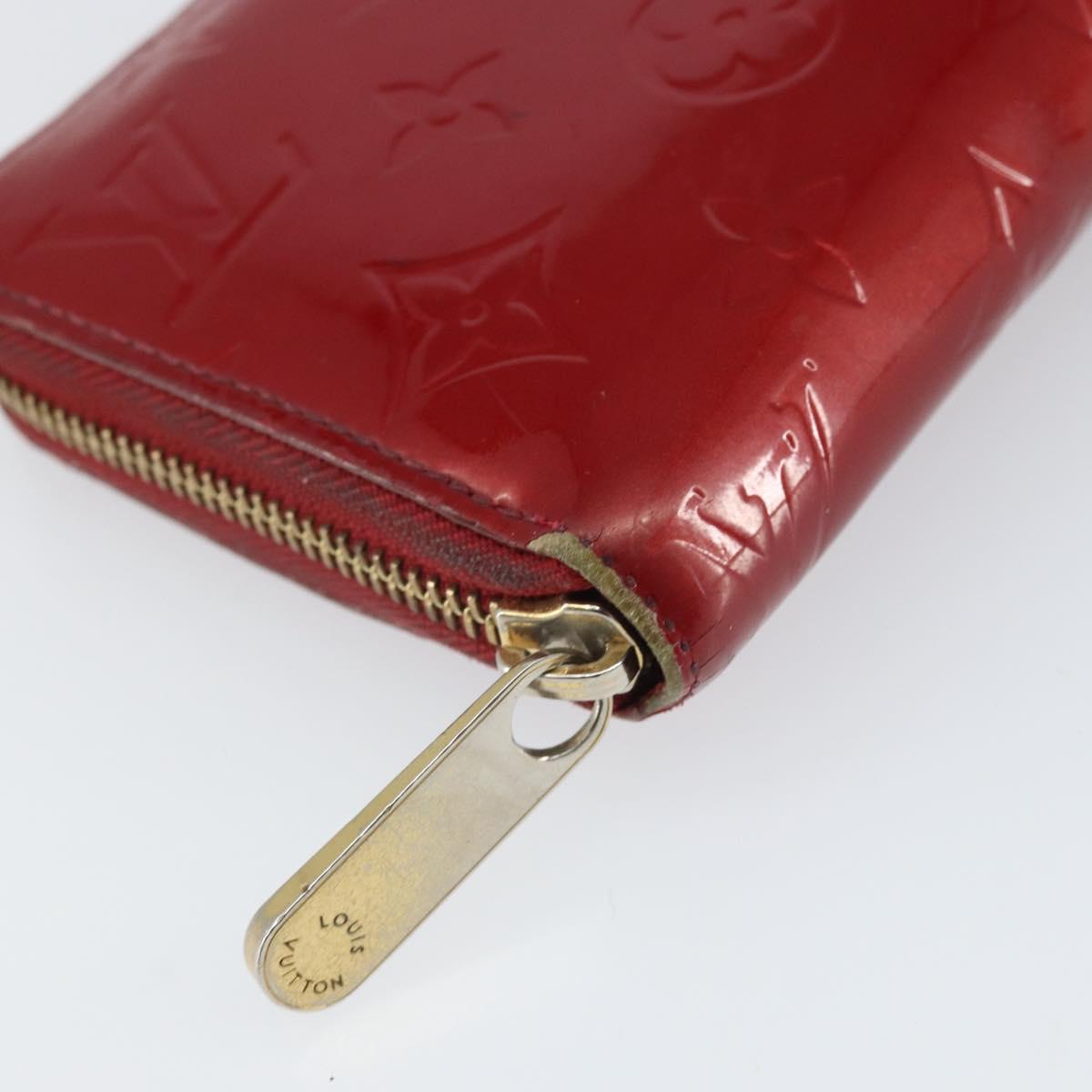 LOUIS VUITTON Vernis Zippy Wallet Wallet Pomme D'amour M91981 LV Auth BA10580