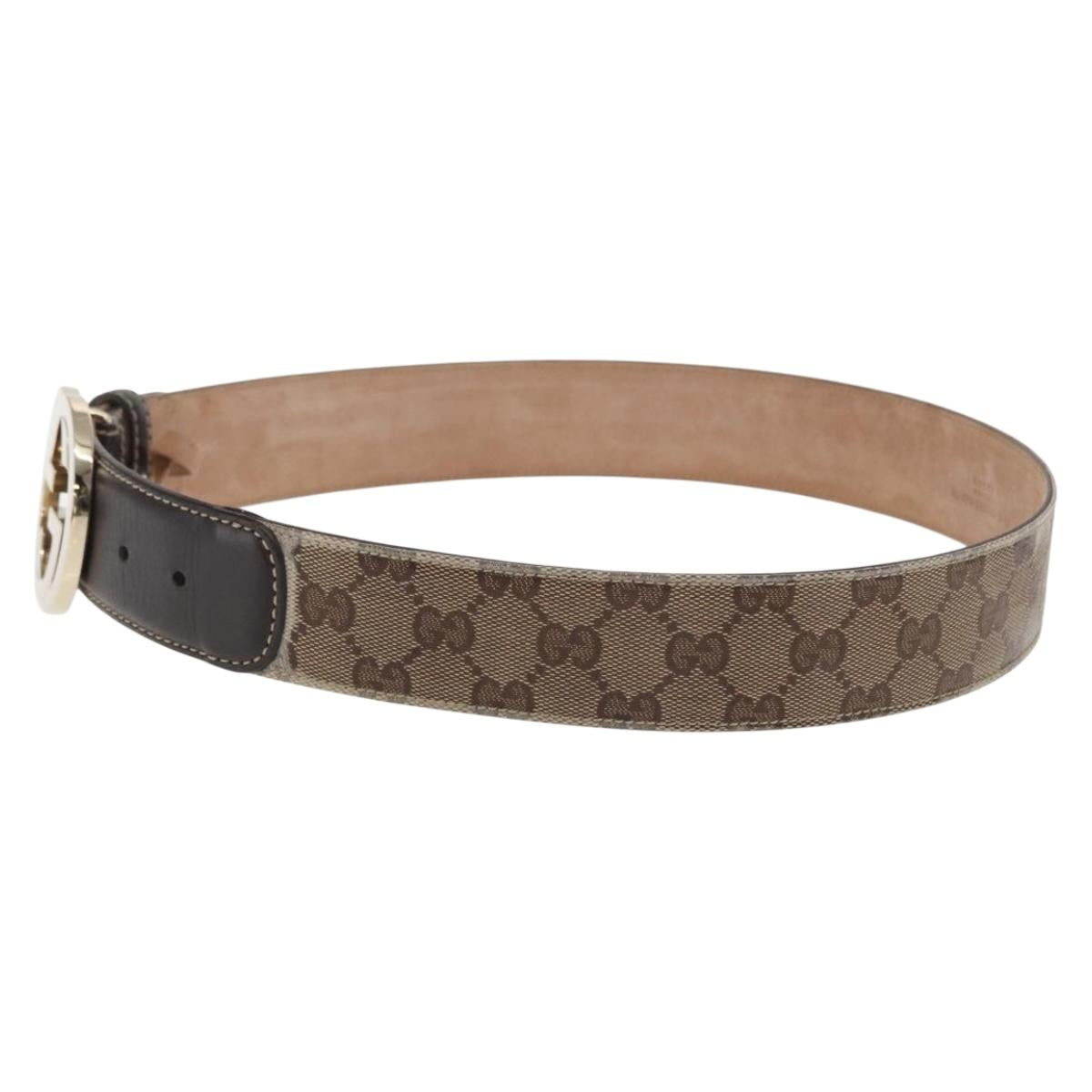 GUCCI GG Crystal Belt 35.4"" Beige 114876 Auth BA10582