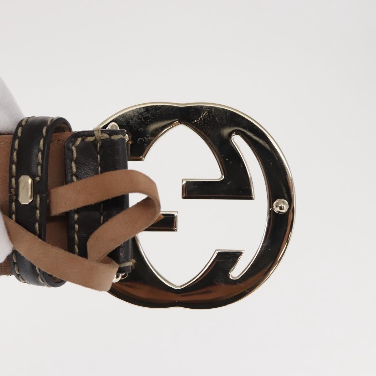 GUCCI GG Crystal Belt 35.4"" Beige 114876 Auth BA10582