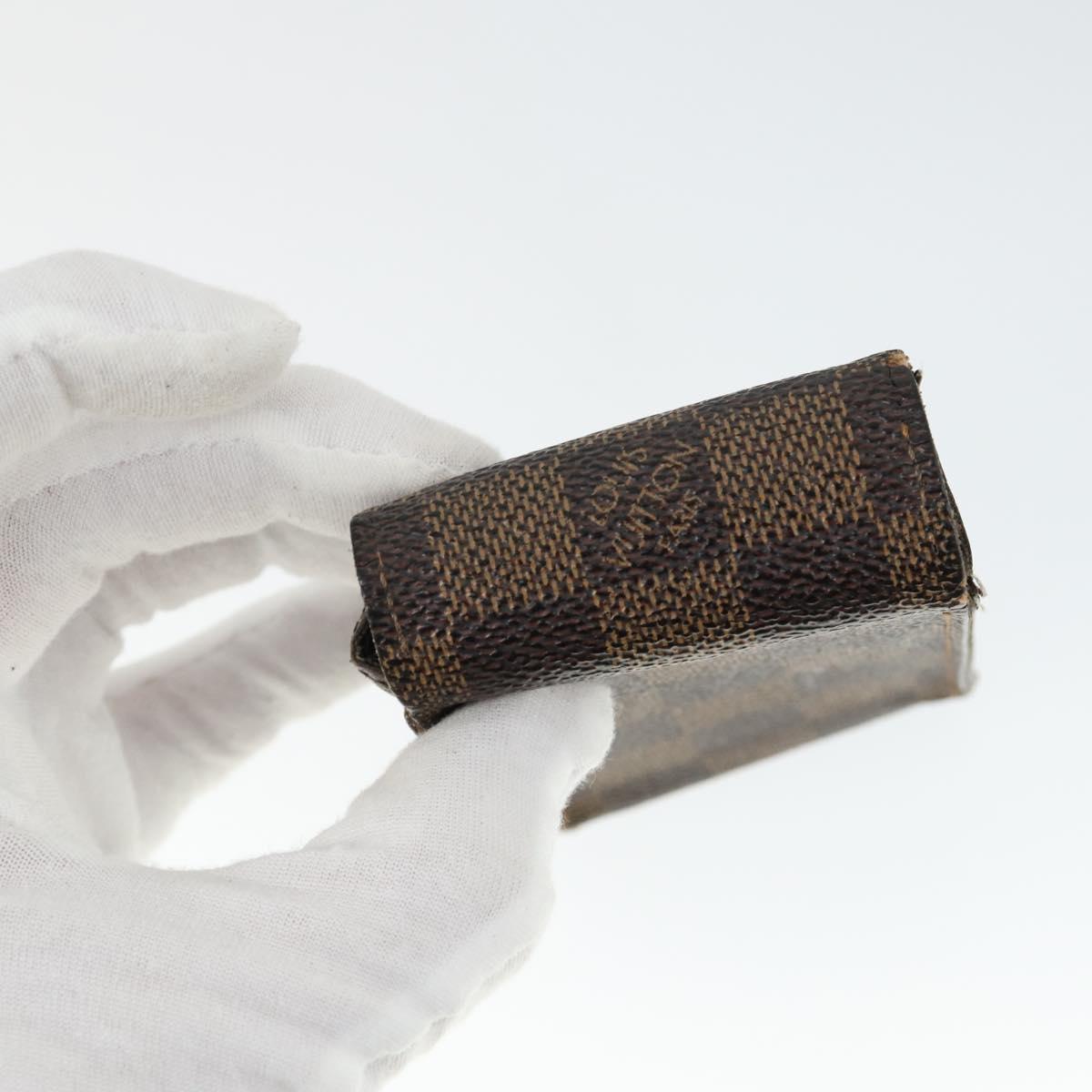 LOUIS VUITTON Monogram Damier Ebene Etui Cigarette Case 4 Set LV Auth BA10586